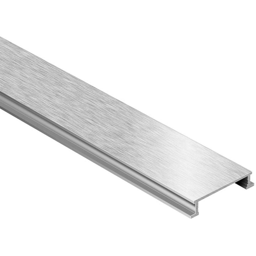 Schluter Systems Designline 0.25-in W x 98.5-in L Brushed Nickel Anodized  Aluminum Border Tile Edge Trim