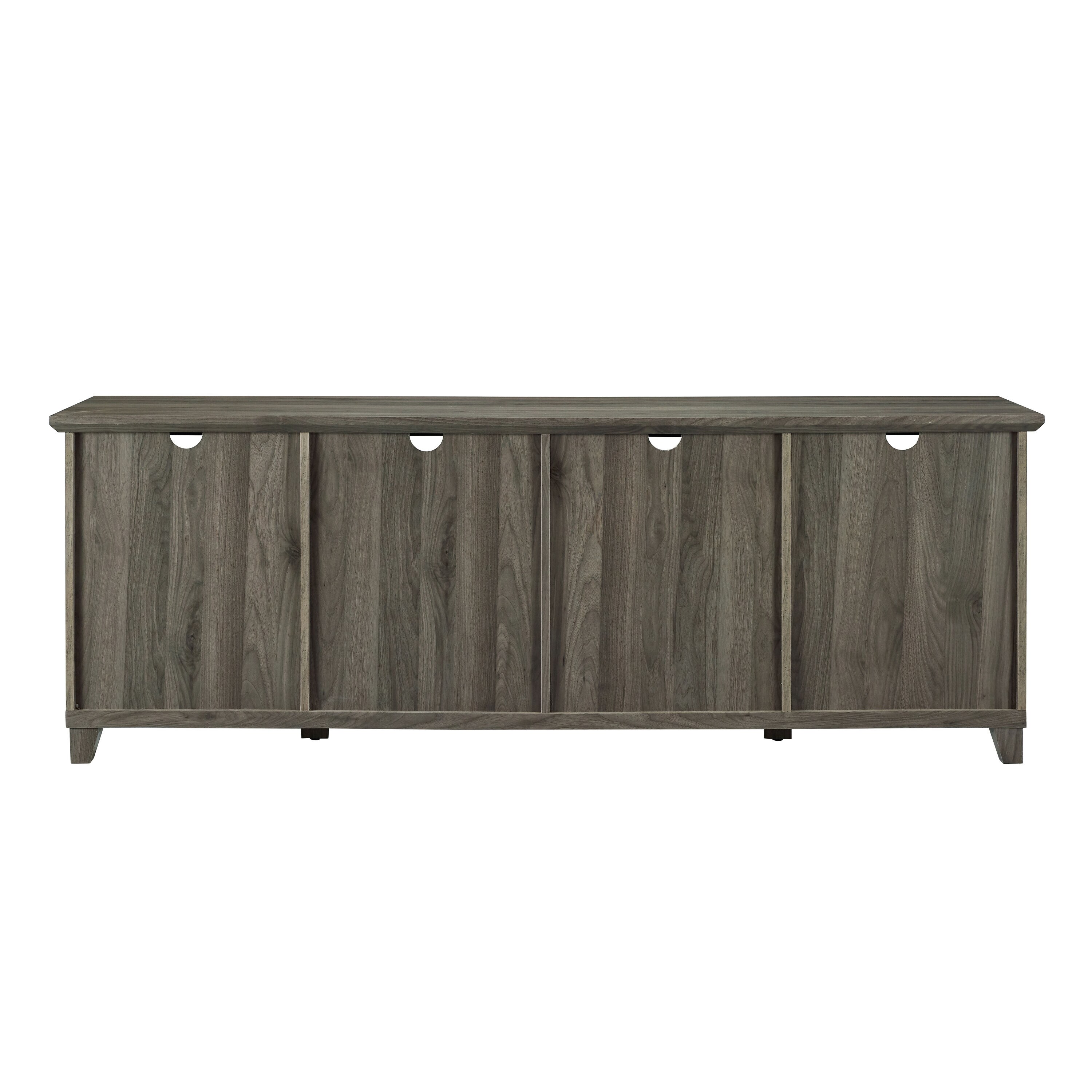 Walker Edison Transitional Slate Gray Tv Stand (Accommodates TVs up to ...