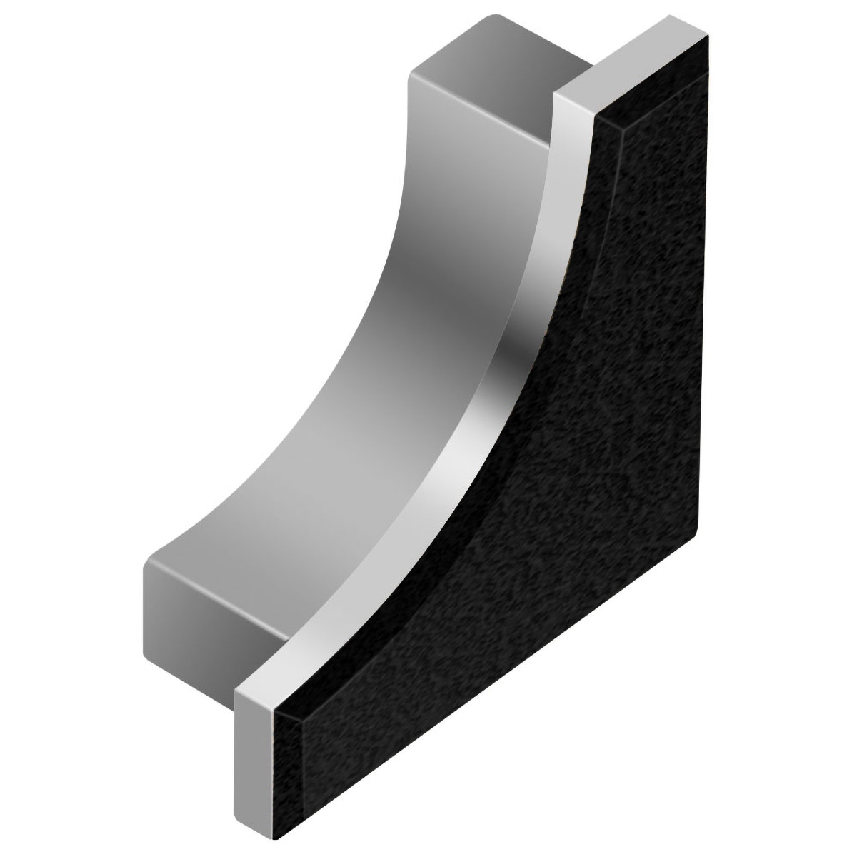 Schluter Systems E/AHK1S/MGS Dilex-AHK 0.563-in W x 0.5-in L Matte black textured color-coated aluminum End caps Trim Accessory