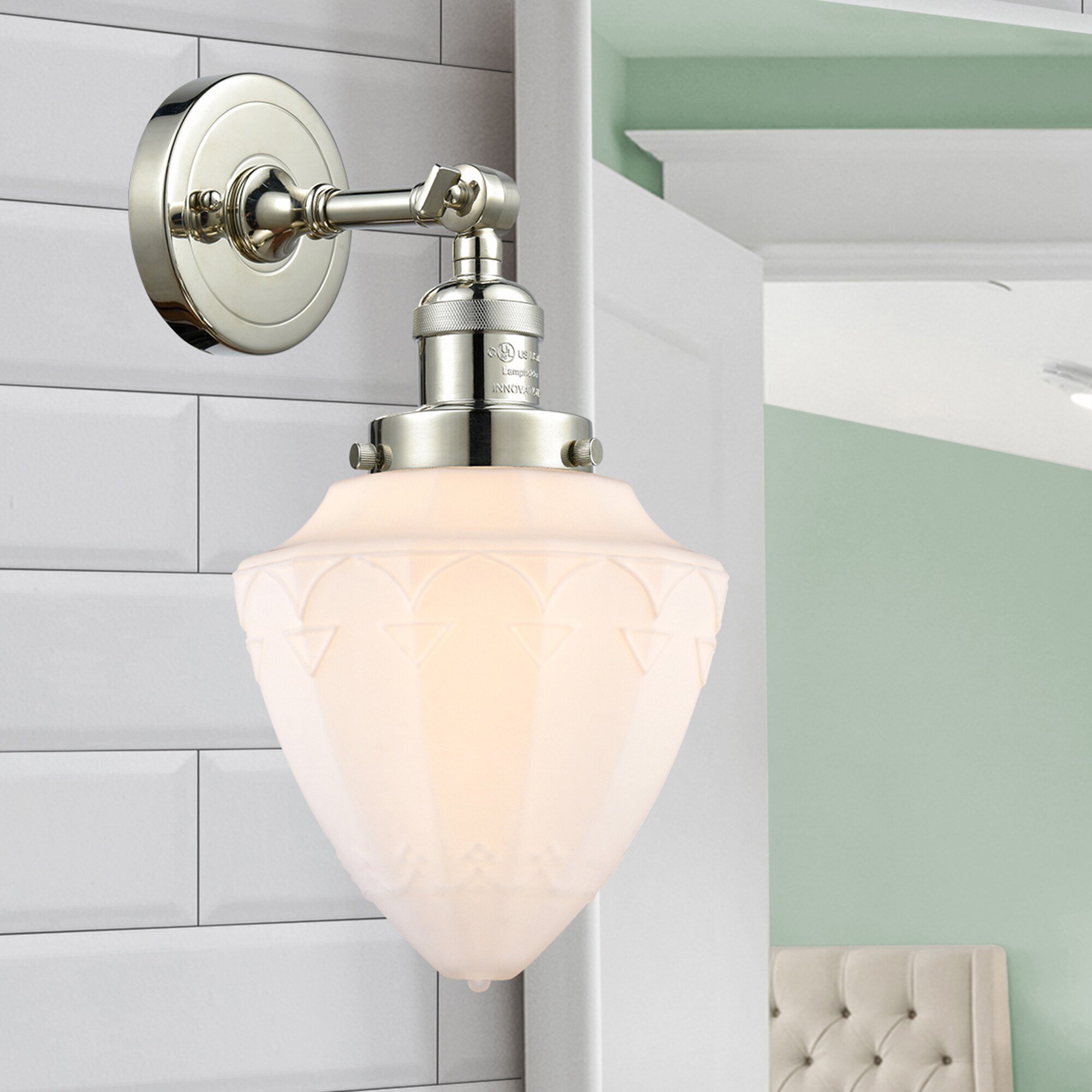 Innovations Lighting 203-PN-G661-7 Bullet 7-in W 1 -Light Polished Nickel Wall Sconce