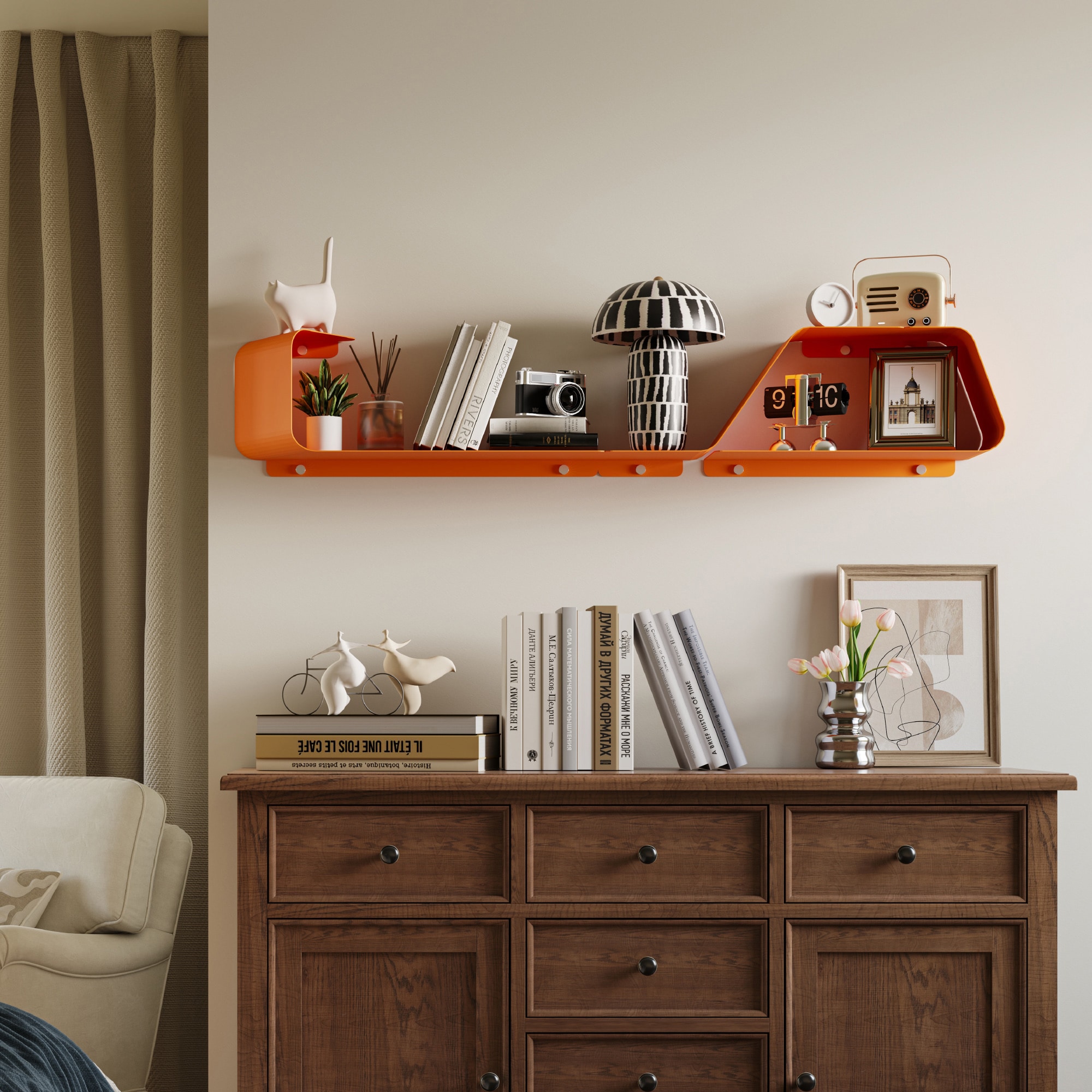 Sttoraboks FS-M001-ORANGE-LS Wall-Mounted-Shelving - View #3