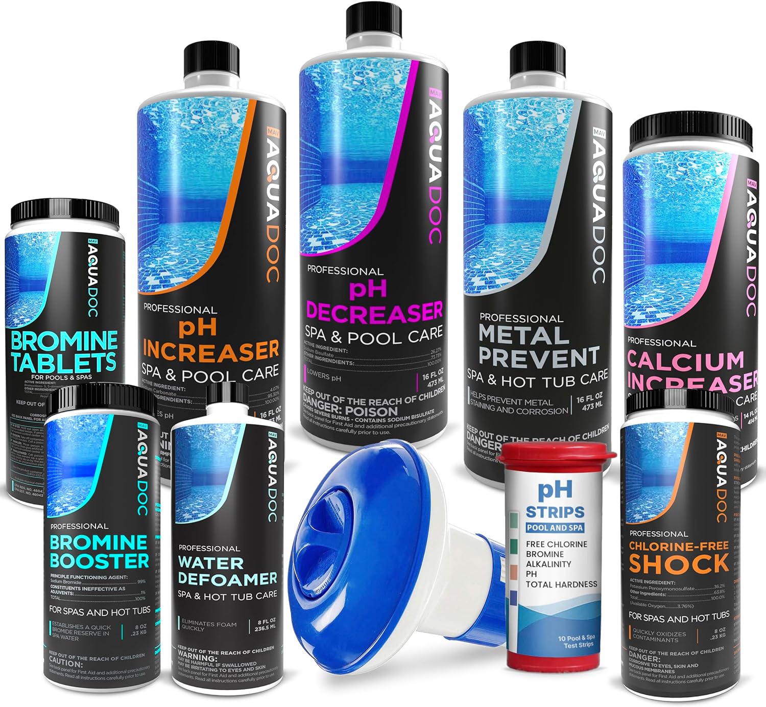 AquaDoc Professional Bromine Hot Tub Maintenance Kit