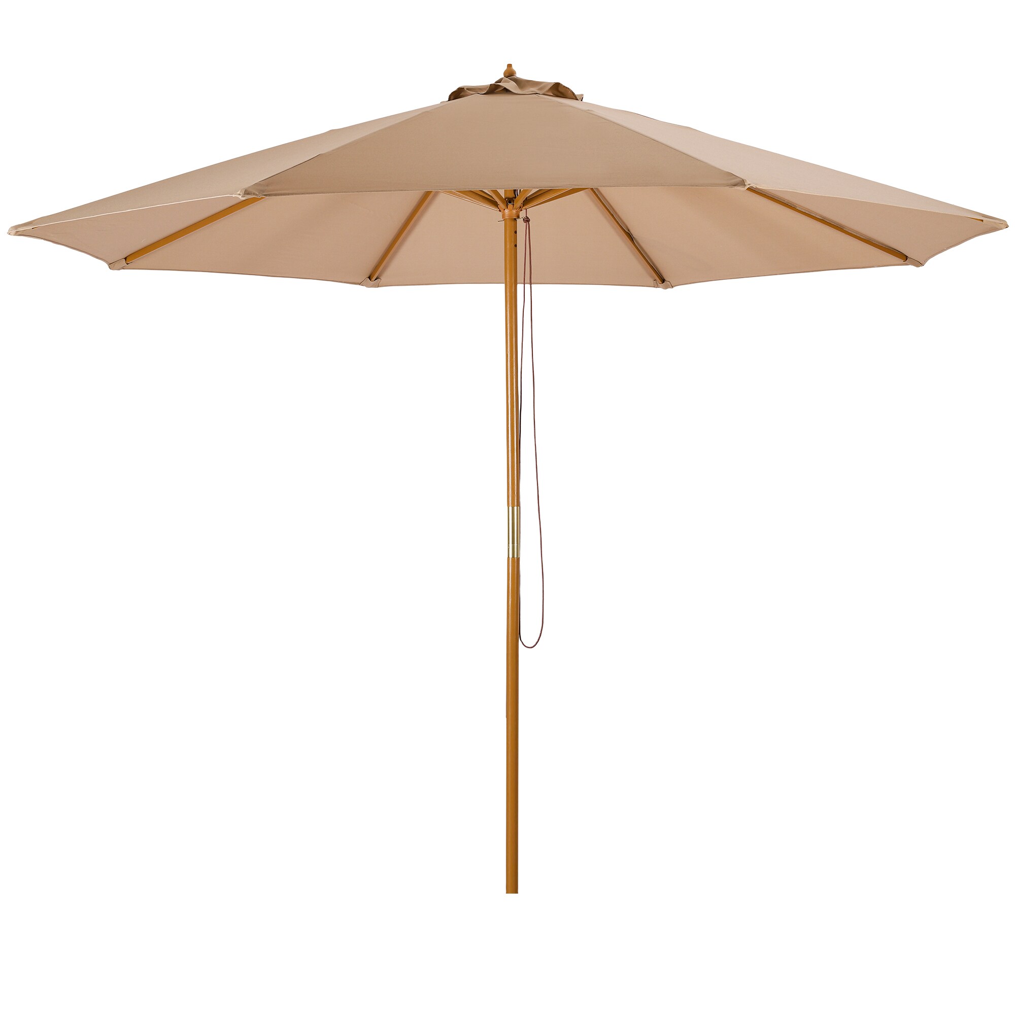 Sun-Ray 9.83-ft Steel Cream No-tilt Market Patio Umbrella in the Patio ...