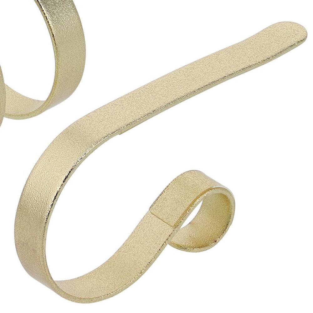 Glimmer Gold Adjustable Metal MantleClip Stocking Holders, 4-Pack