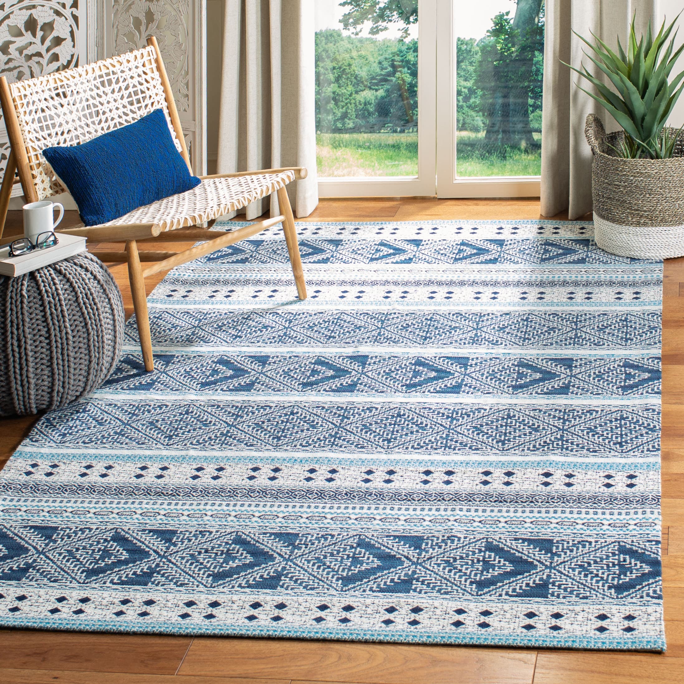  Classic Vintage 717 Blue Bohemian 4ft x 6ft Small Rectangle Rug