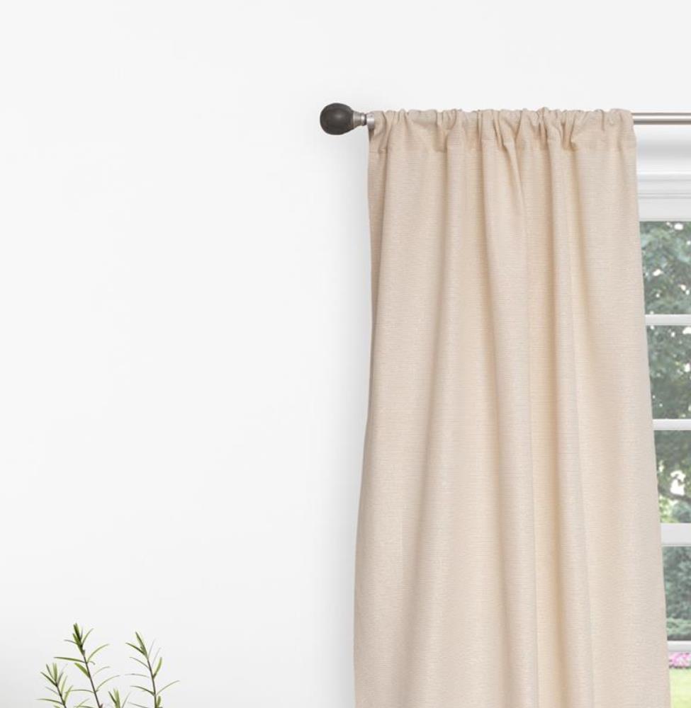 Duck River Textile 84 In Natural Silver, Celina Metallic Shower Curtain