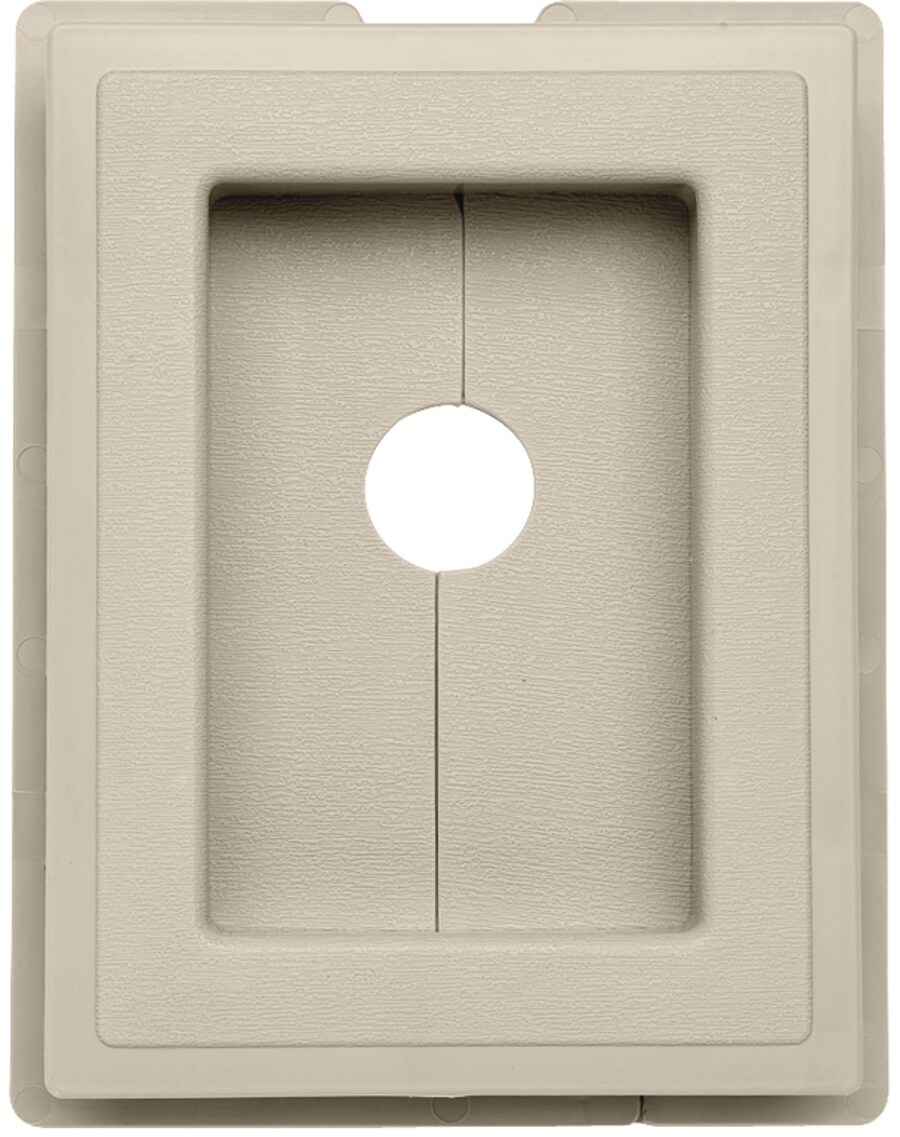 Ply Gem 244066 6-in x 7.625-in Tan Vinyl Universal Mounting Block