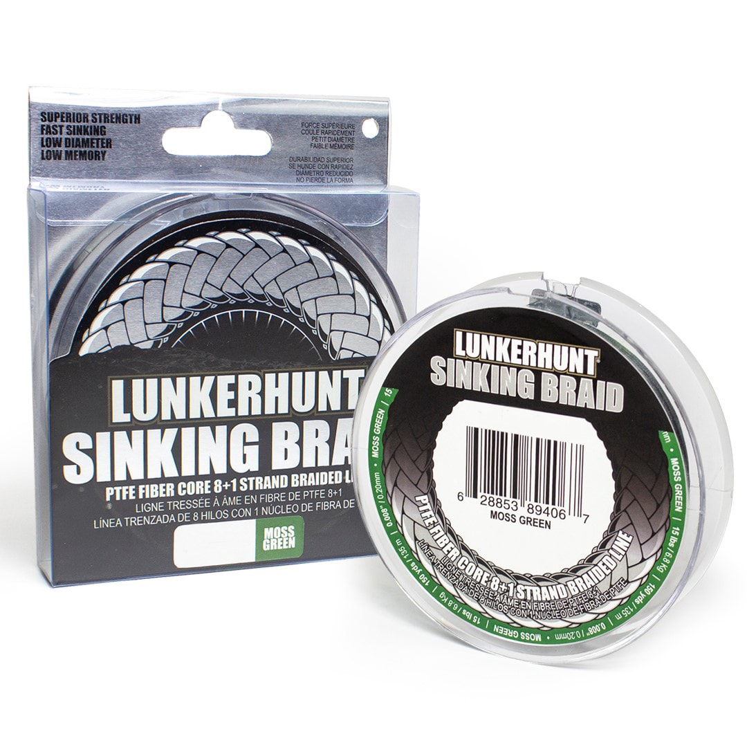 LUNKERHUNT Sinking Braid 8 strand 100% PE 150 yds 30lb Test Polyethylene  Line Tool in the Fishing Equipment department at