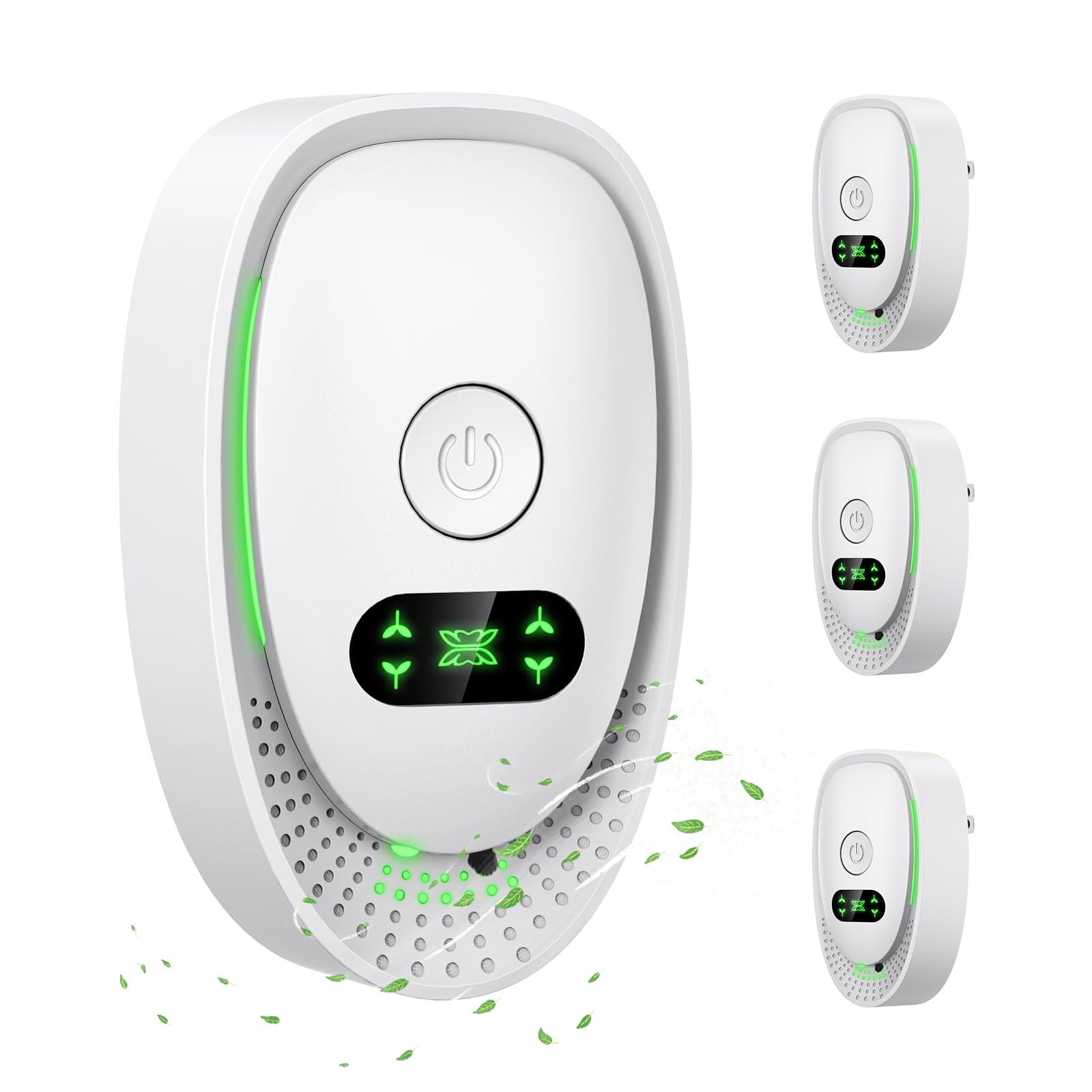 LAIFUCAM  Plug In Air Purifier 4 Pack Negative Ion Air Cleaner for Home Quiet Mini Air Freshener for Bedroom Kitchen Office Pets Smoke