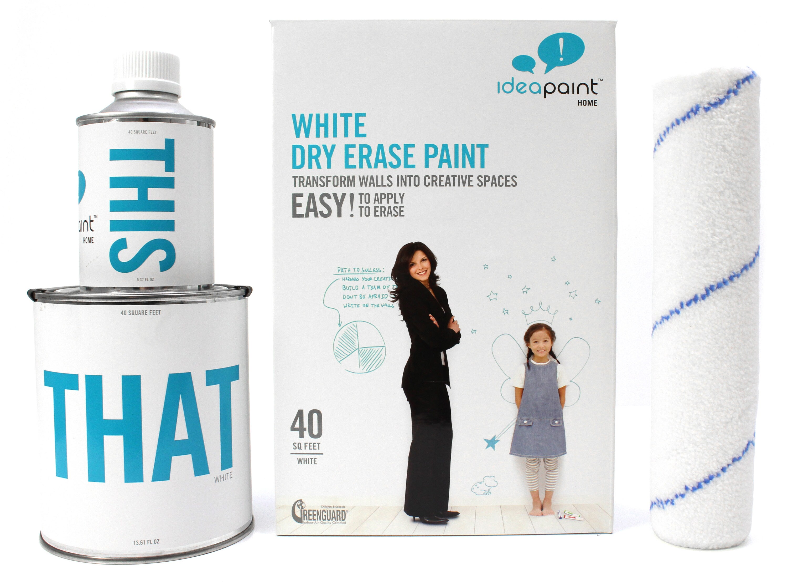 IdeaPaint White Gloss Dry Erase Paint 40-sq ft (Quart) at