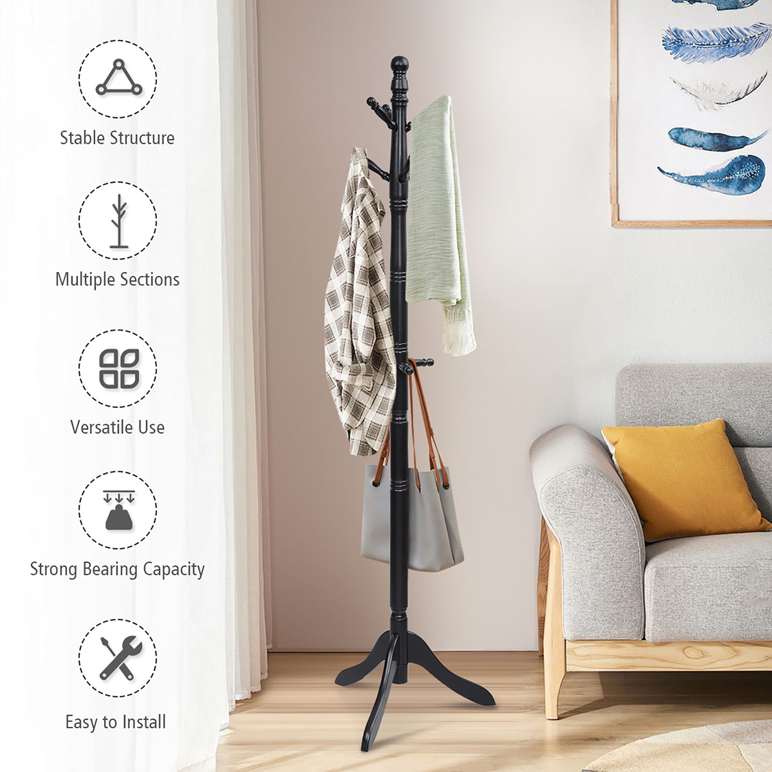 Costway CSHY000609 Coatrack-Stands-Pedestals - View #6