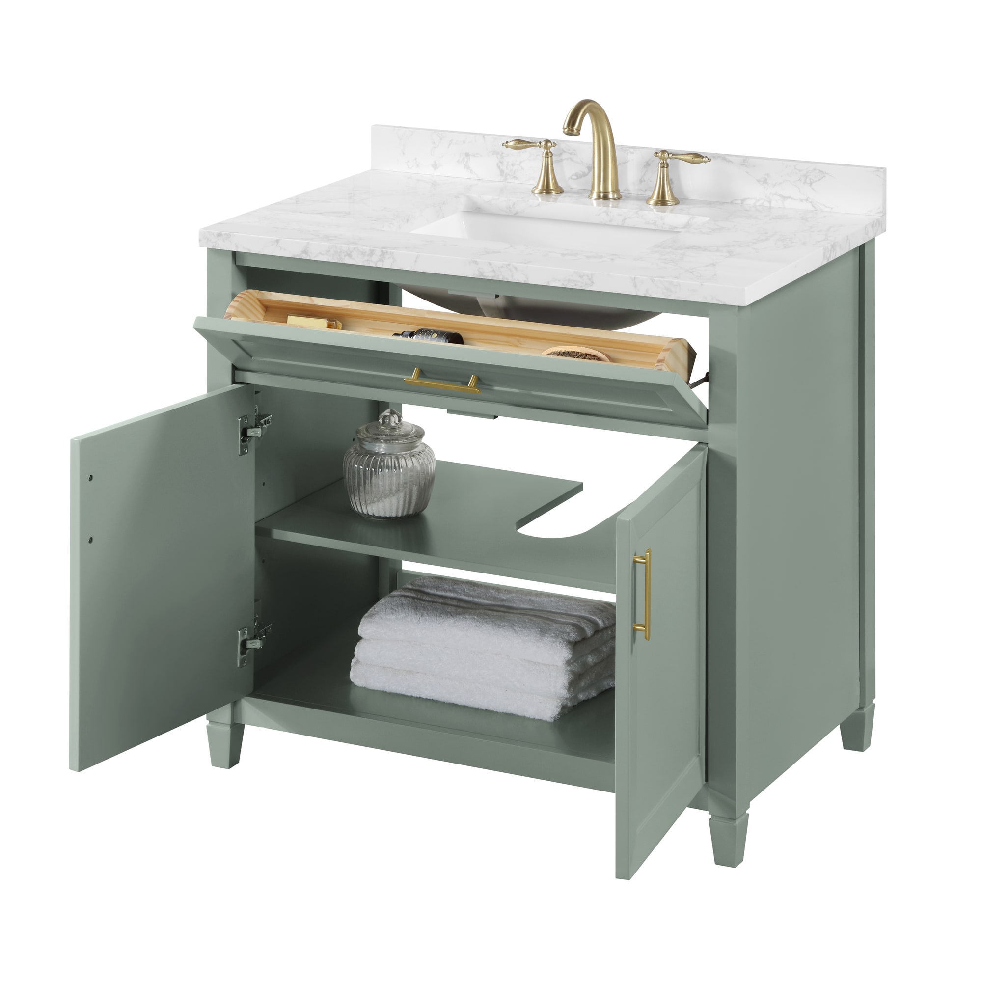 allen + roth LANCASHIRE 36SG Bath-Vanity-Combo - View #2