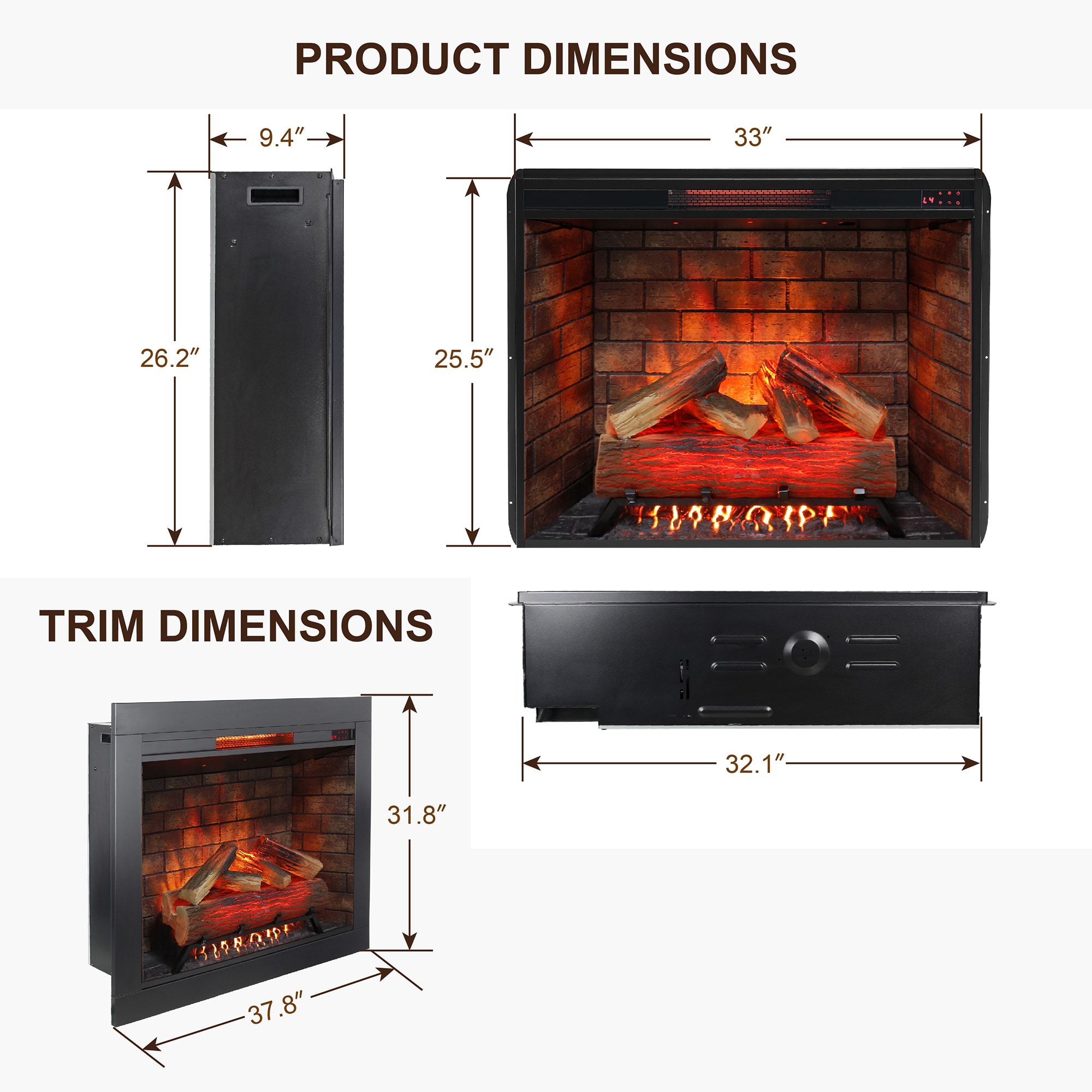 Bybafun YC0700005 Electric-Fireplace-Fireboxes - View #6
