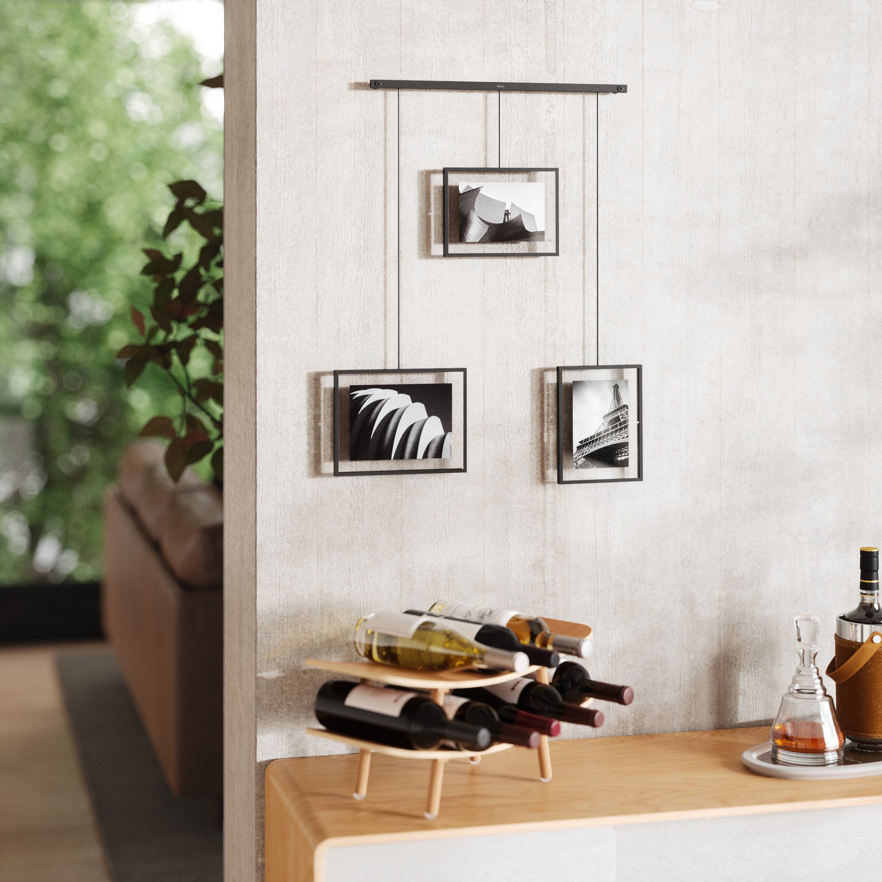 Classic Black Wall-Mounted Picture Frame Set of 3