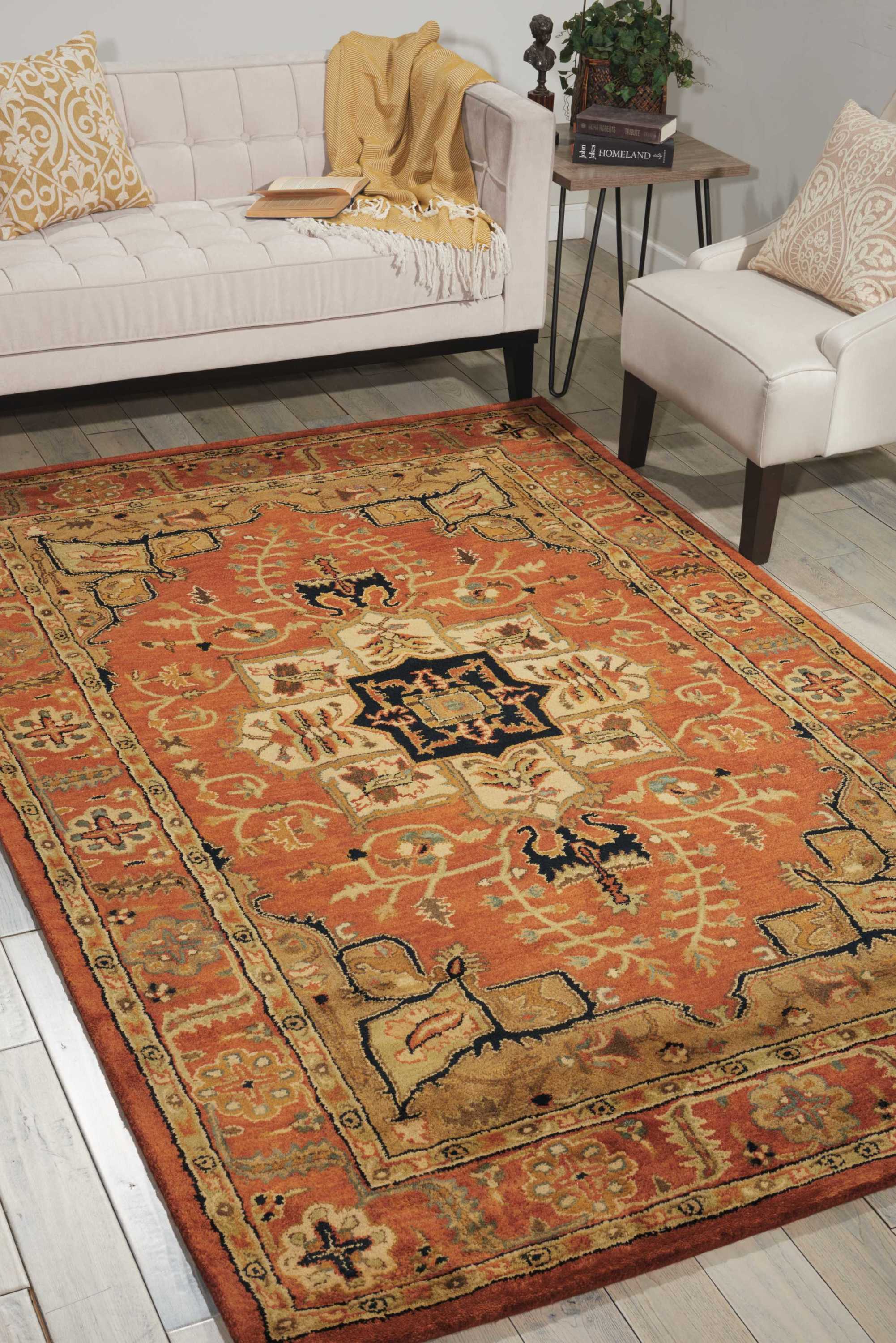 Nourison Jaipur 8 x 10 BRICK Indoor Abstract Handcrafted Area Rug