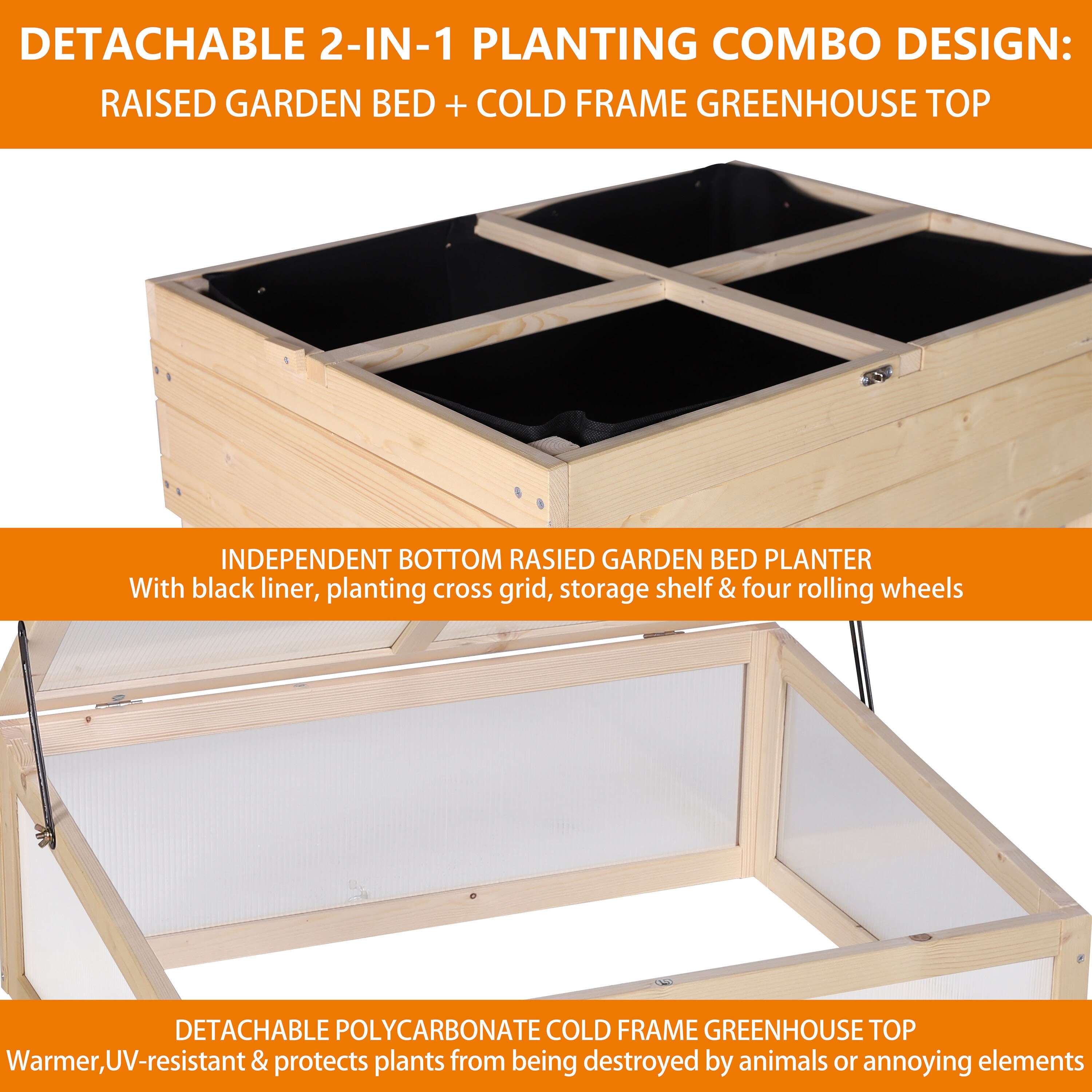 VEIKOUS PG0102-03NW Raised-Planter-Boxes - View #6