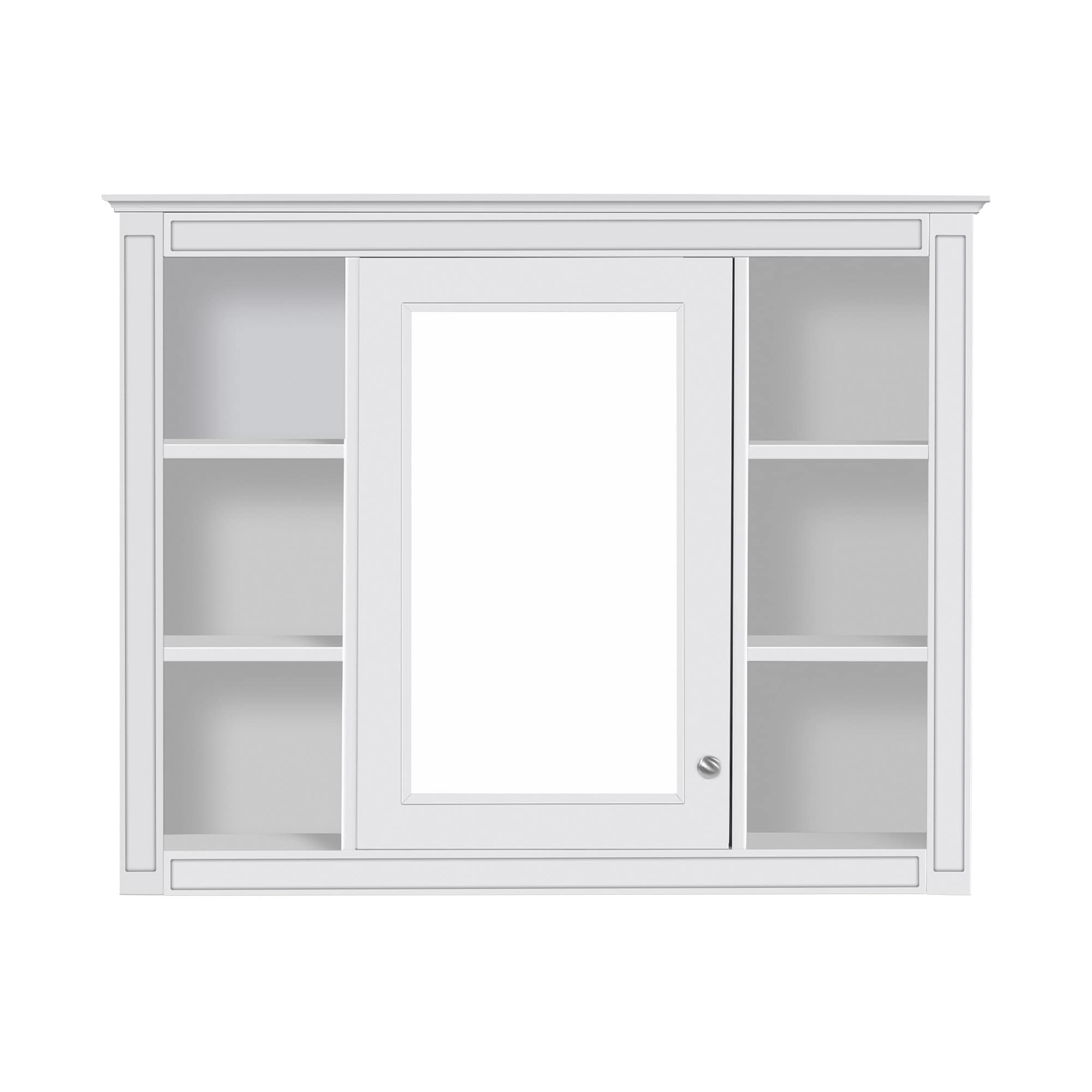 DELUXE LIVING DLWF322917AAK 7.32-Inches x 27.50-Inches x 35.03-Inches White Soft Close Bathroom Wall Cabinet