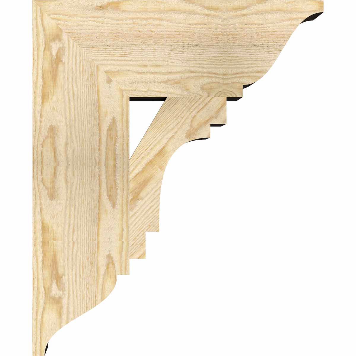 Ekena Millwork 6 in. x 40 in. x 32 in. Douglas Fir Merced Traditional Rough Sawn Bracket