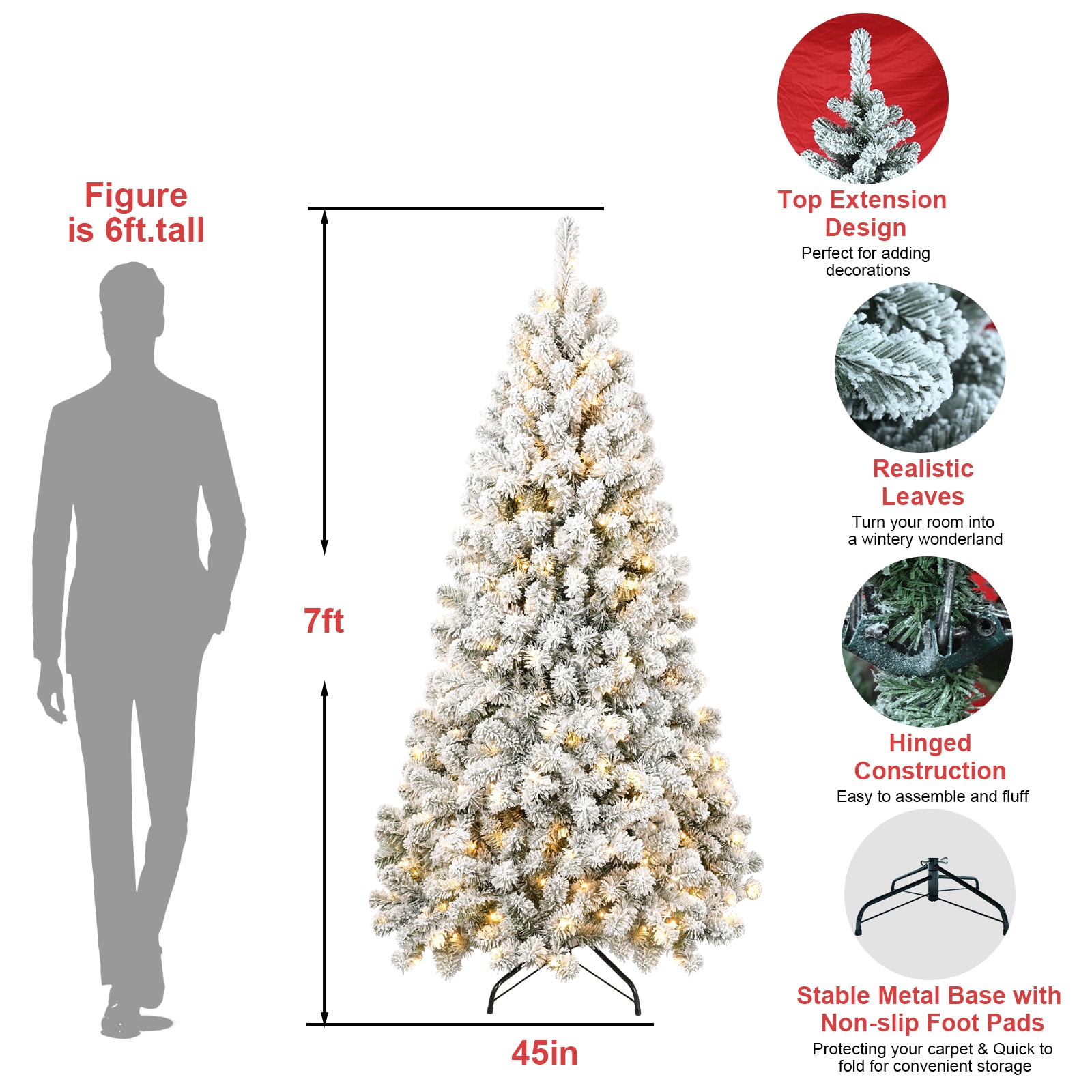 WELLFOR GG-283311AAB Artificial-Christmas-Trees - View #9