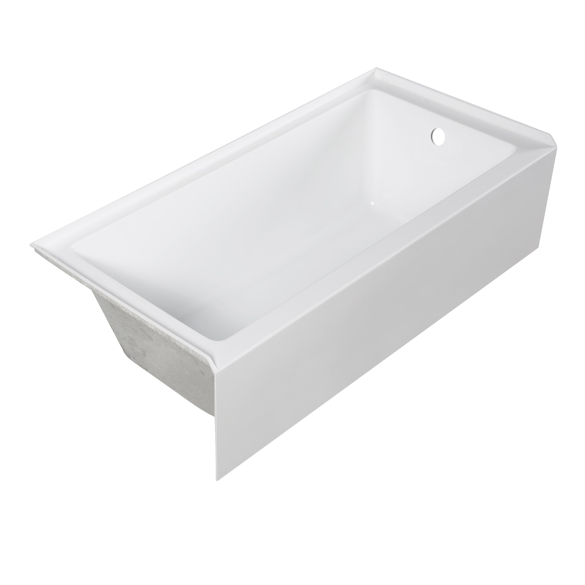 Transolid 32-in x 60-in White Acrylic Alcove Soaking Bathtub (Right ...