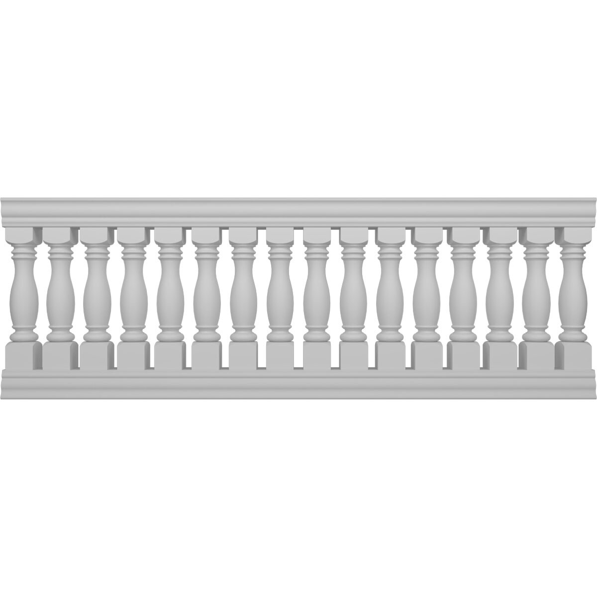 Ekena Millwork BALK40X108EMD FiberThane 9-Feet x 40-Inches Embassy Fiberglass Deck Rail Kit
