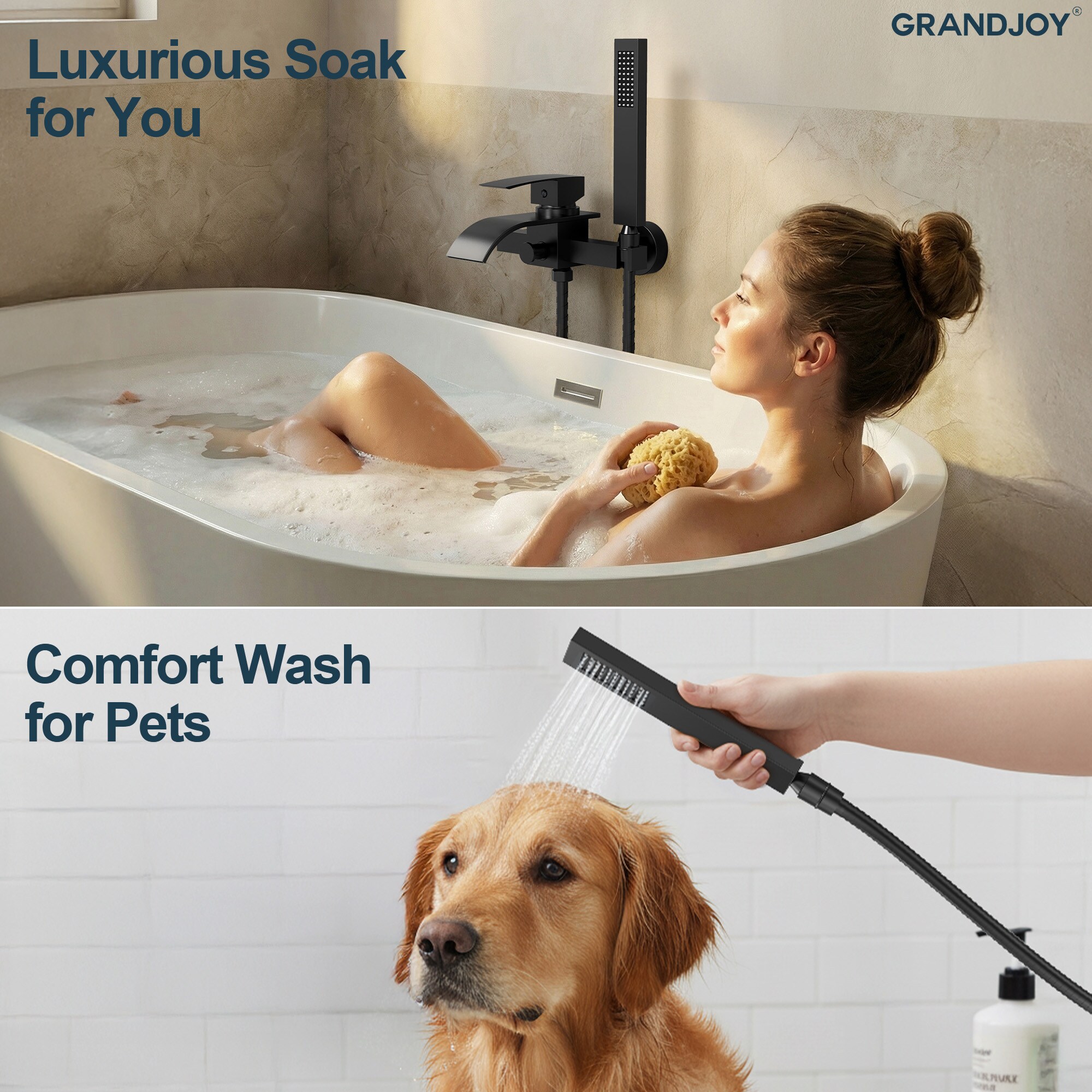 GRANDJOY SGF11GJ-24BL Roman-Tub-Faucets - View #6