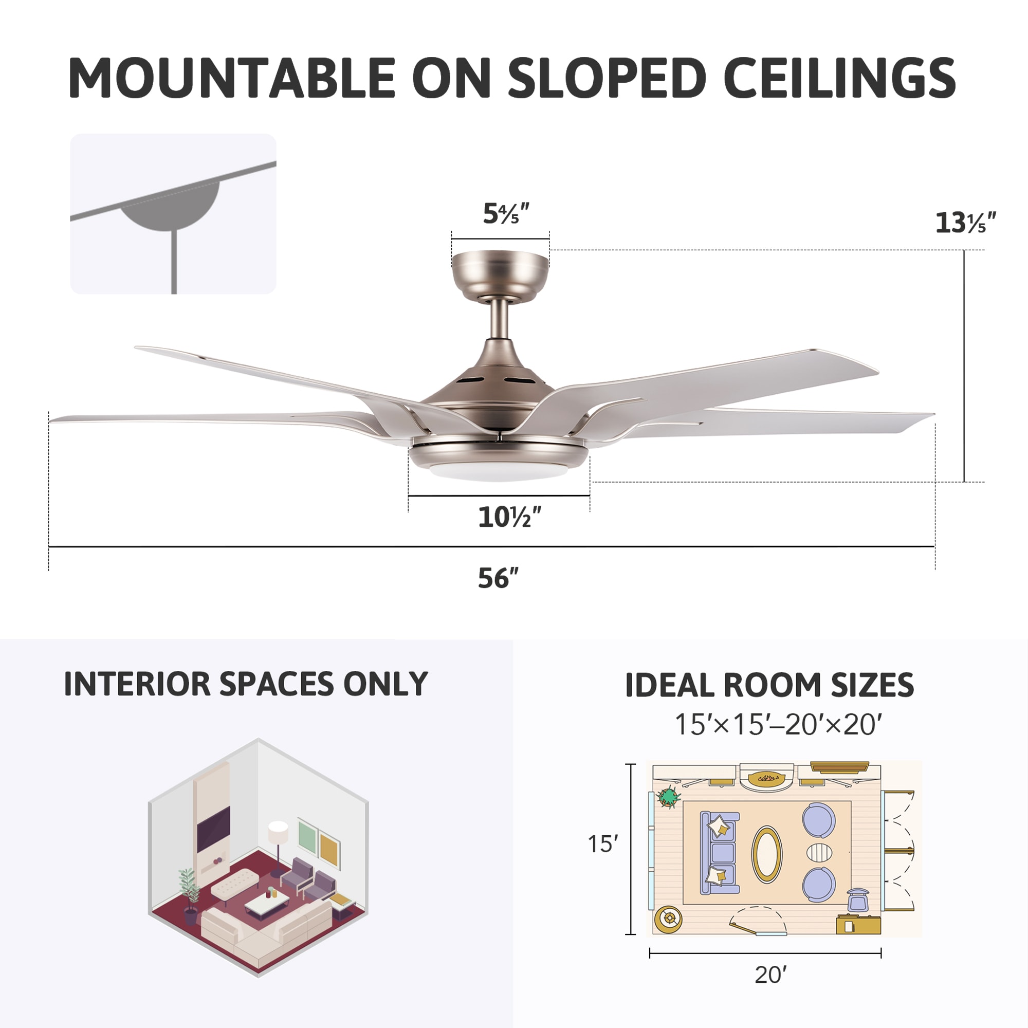 CO-Z CFN-1507-NI Ceiling-Fans - View #10