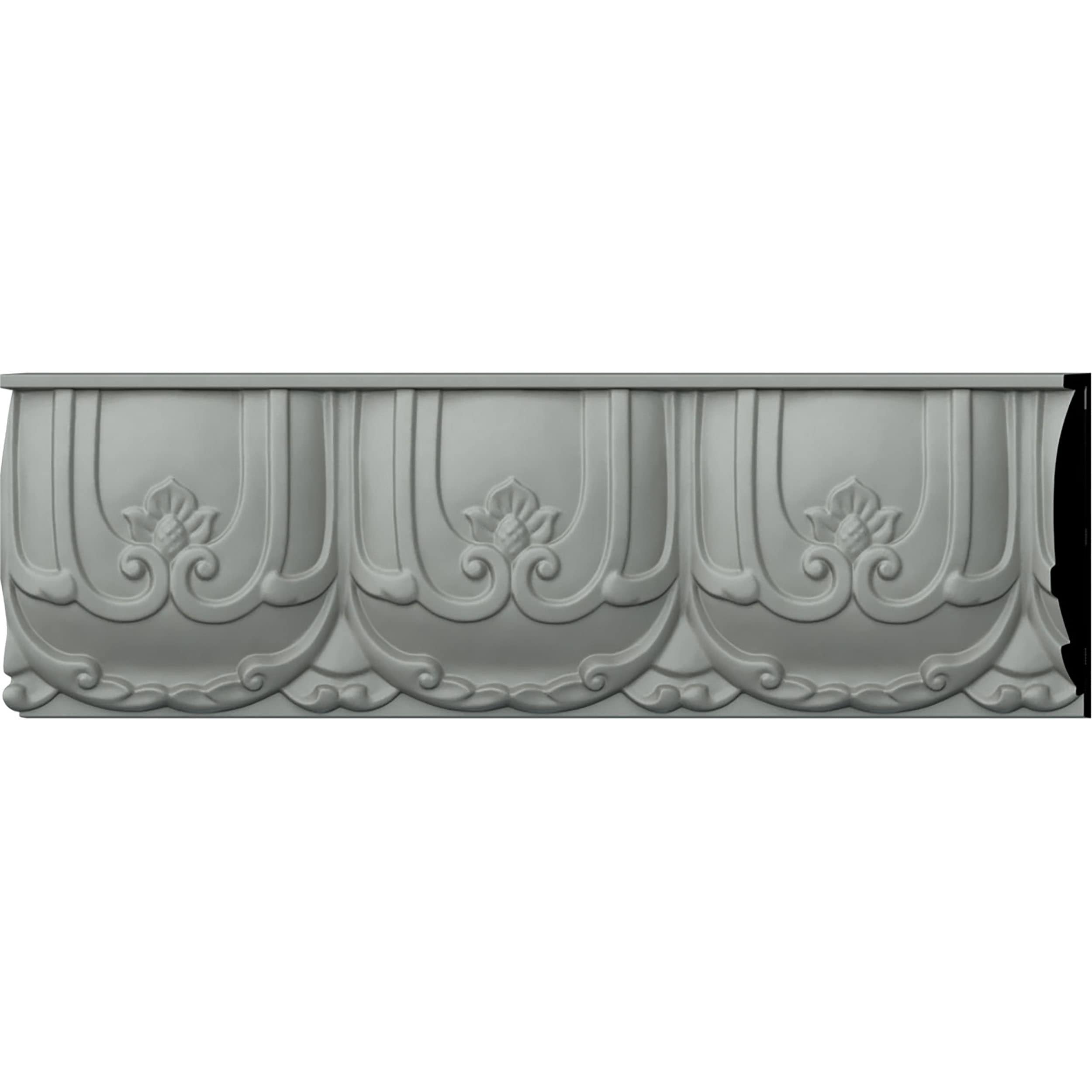 Ekena Millwork CHA04X00SH-CASE-12 Sheffield 4-7/8-in x 7-ft 10-1/2-in Primed Polyurethane Chair rail Moulding 12 -Pack