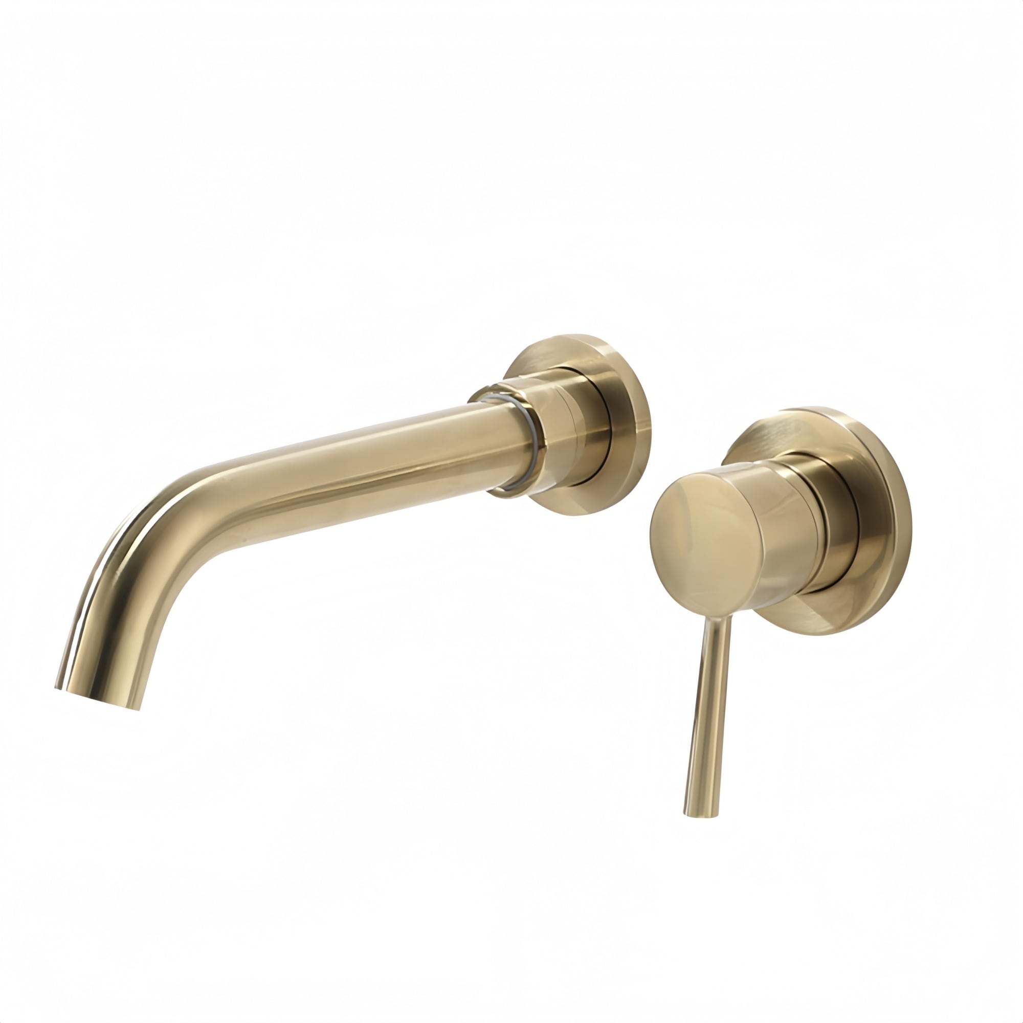 Numhew 8in W 1-Lever Handle Wall Mounted Chrome Bathroom Faucet