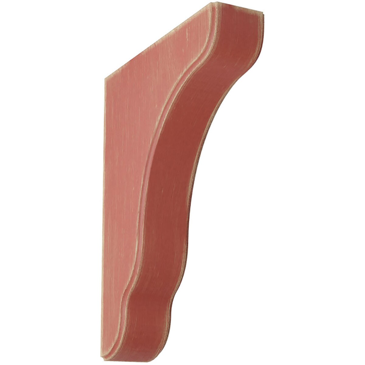 Ekena Millwork BKTWD02X07X10PLRD Plymouth 1-3/4-in x 7-1/4-in x 9-1/2-in Rubberwood Red Wood Standard Bracket