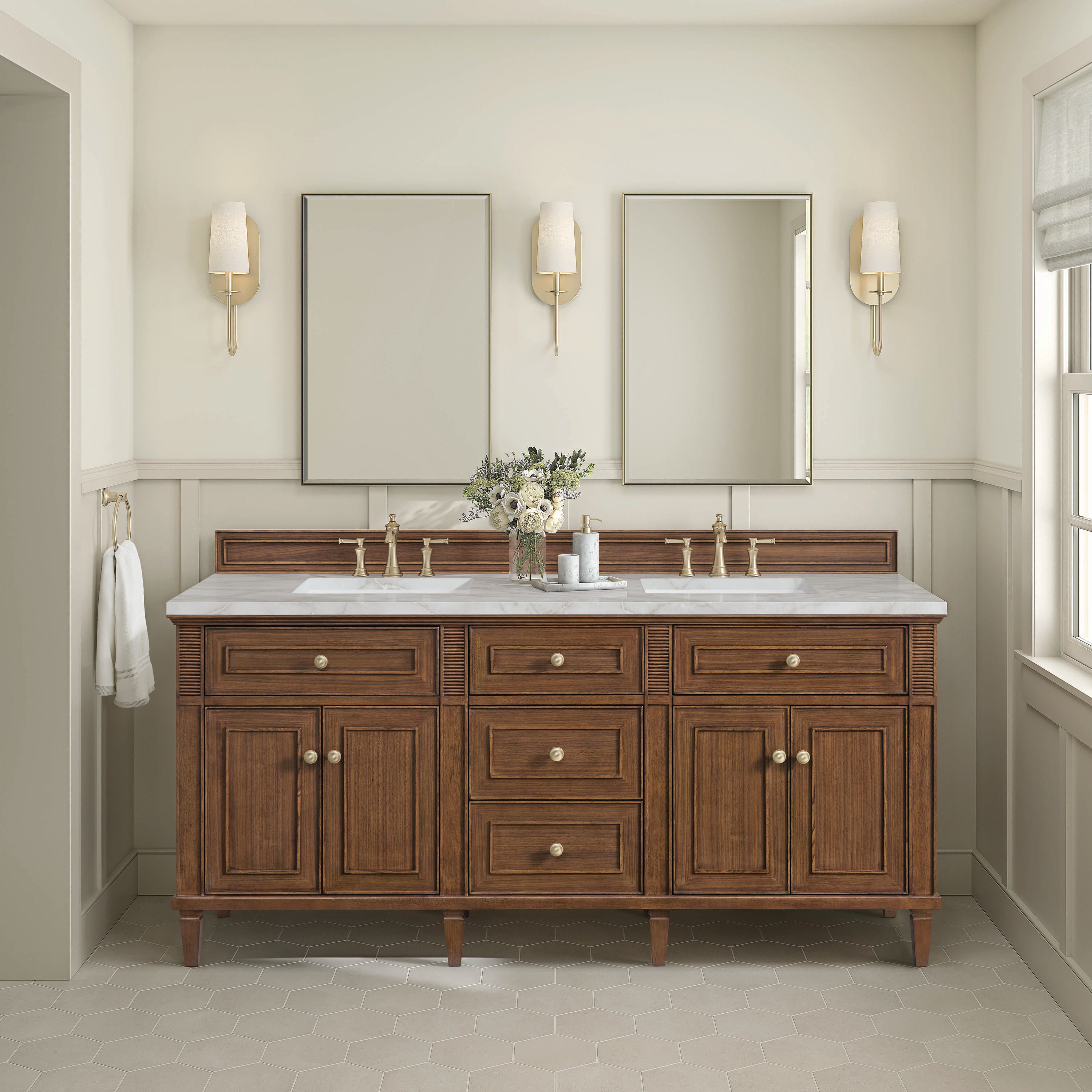 James Martin Vanities 424-V72-WLT-3VSL Bath-Vanity-Combo - View #2