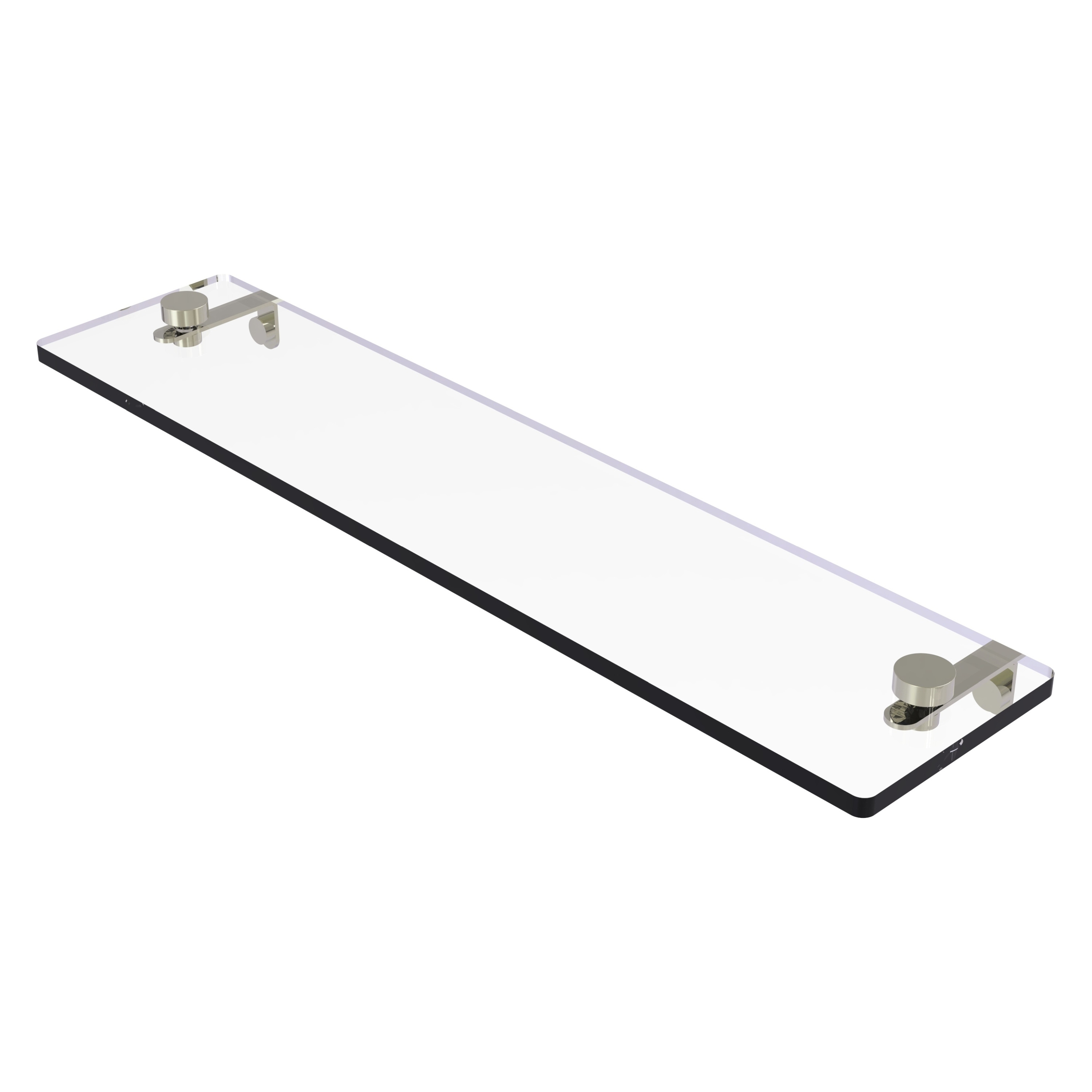 Allied Brass NS-1/22-PNI Polished Nickel Wall mount Bathroom Shelf ( 22-in x 2-in x 5-in )
