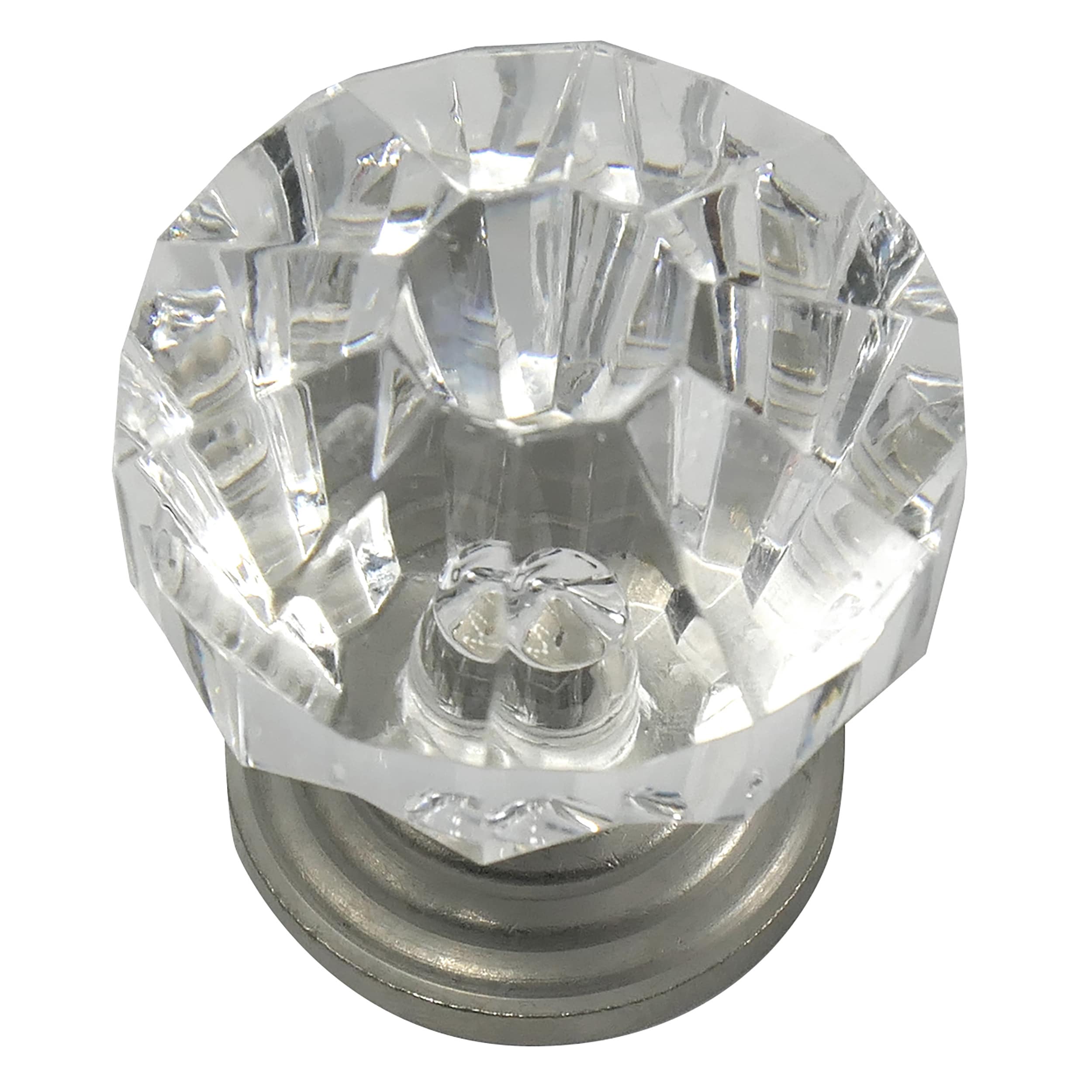 Laurey 82159 Kristal 1-1/4-in Satin Nickel Geometric Traditional Cabinet Knob