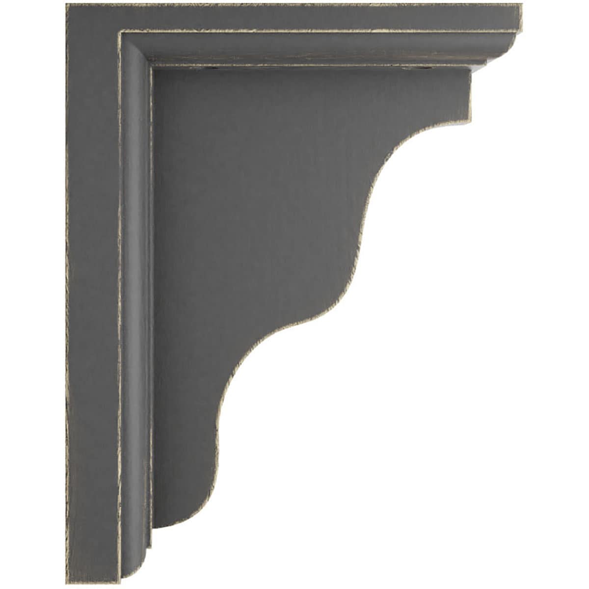 Black 7" Traditional Wood Vintage Decor Corbel