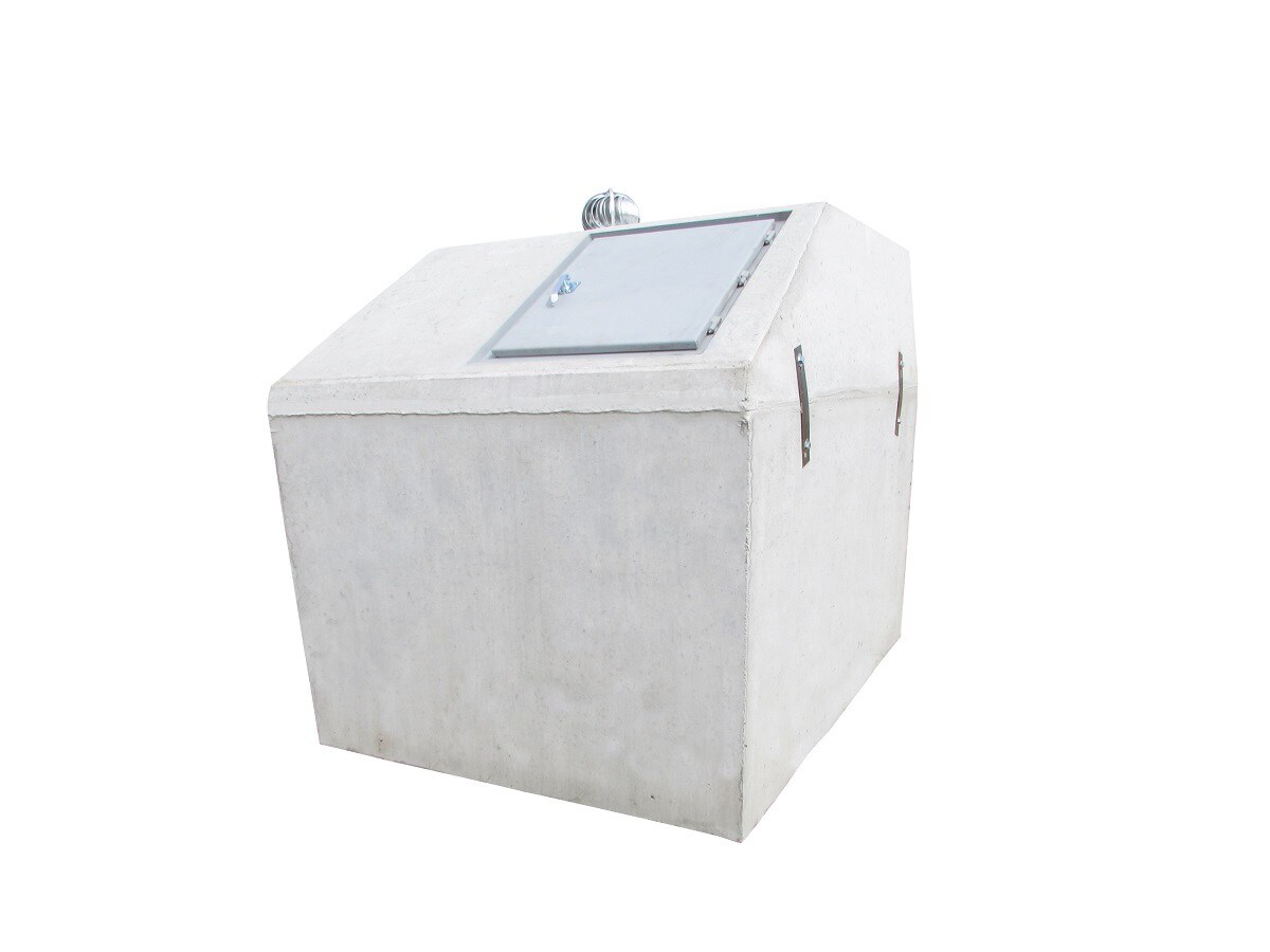 TornadoSafe S7X10 (Interior Dimensions: 6.6-ft x 10-ft x 6.2-ft) Concrete In-Ground Exterior Tornado Shelter