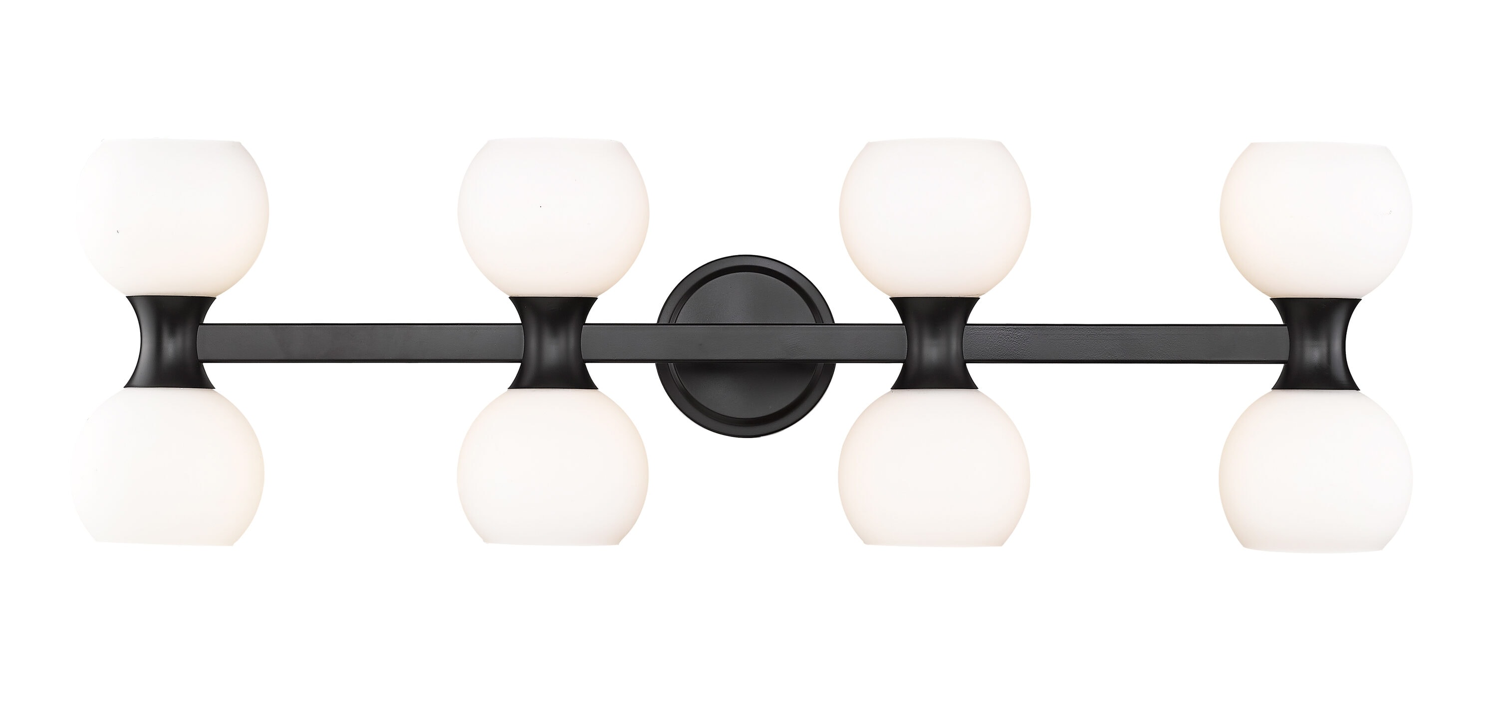 Z-Lite 494-8V-MB Artemis 6.5-in 8 -Light Matte Black Mid-century Vanity light