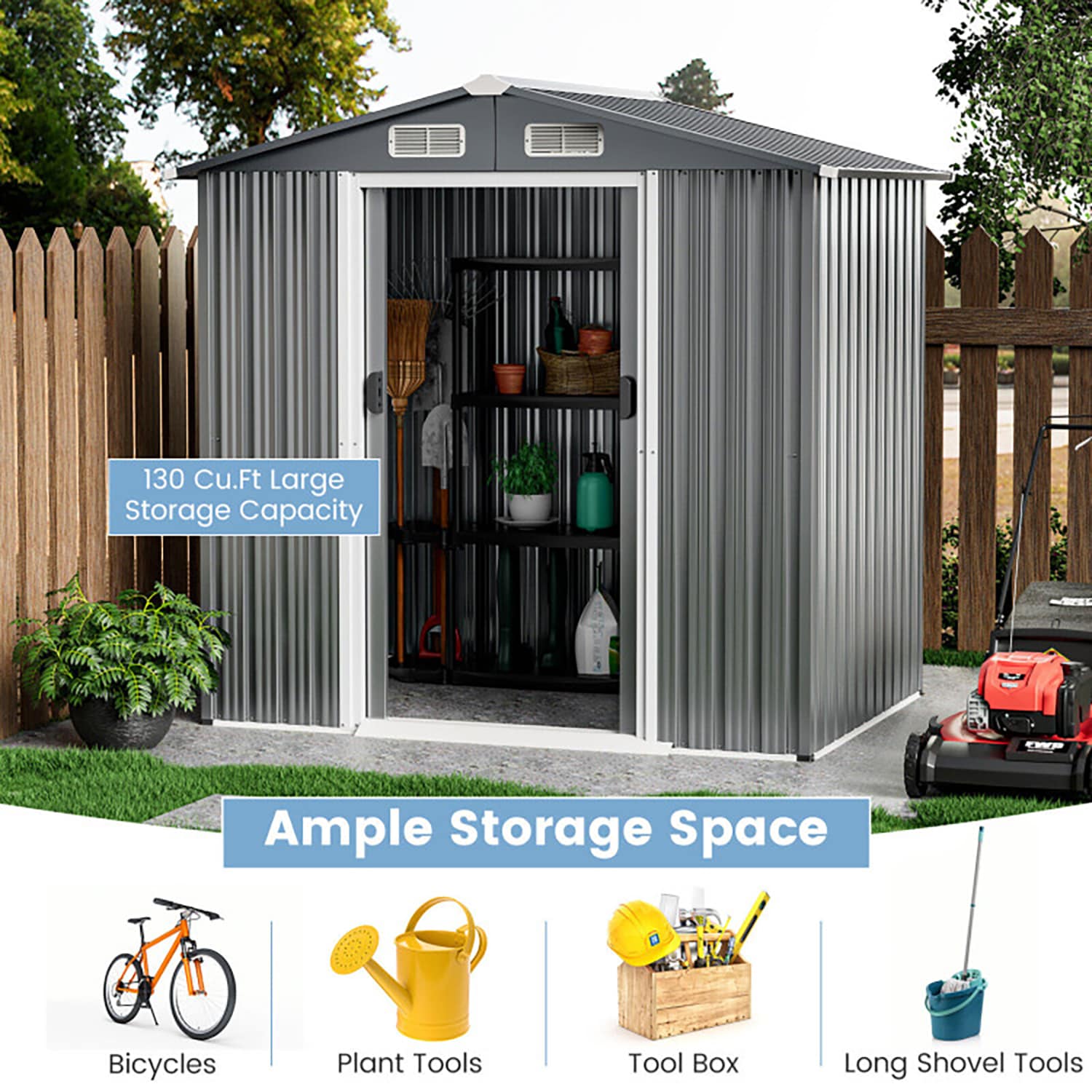 GZMR GR-GT3DG Metal-Storage-Buildings-Sheds - View #8