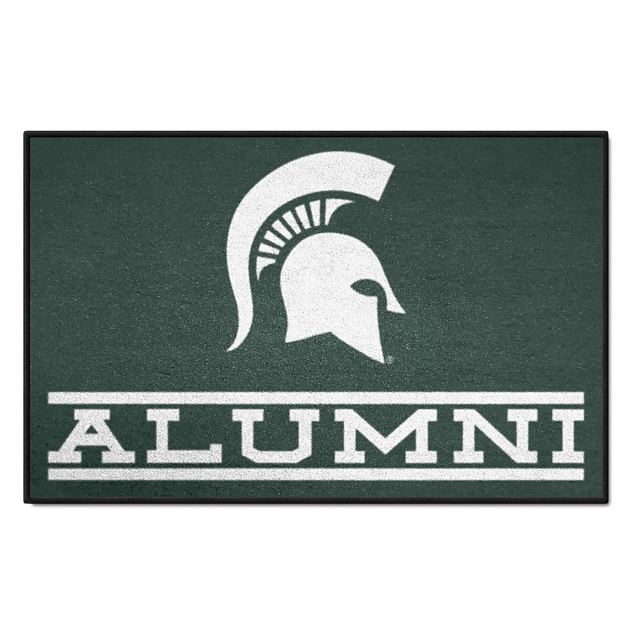 FANMATS Michigan State Spartans 1-1/2-ft x 2-1/2-ft Green Rectangular Indoor Door Mat FANMATS Michigan State Spartans 1-1/2-ft x 2-1/2-ft Green Rectangular Indoor Door Mat