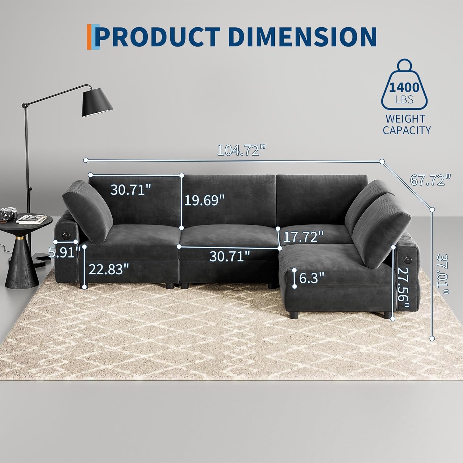 Qeetex LHF-SF-QTY9U8030 Sofas-Loveseats - View #2