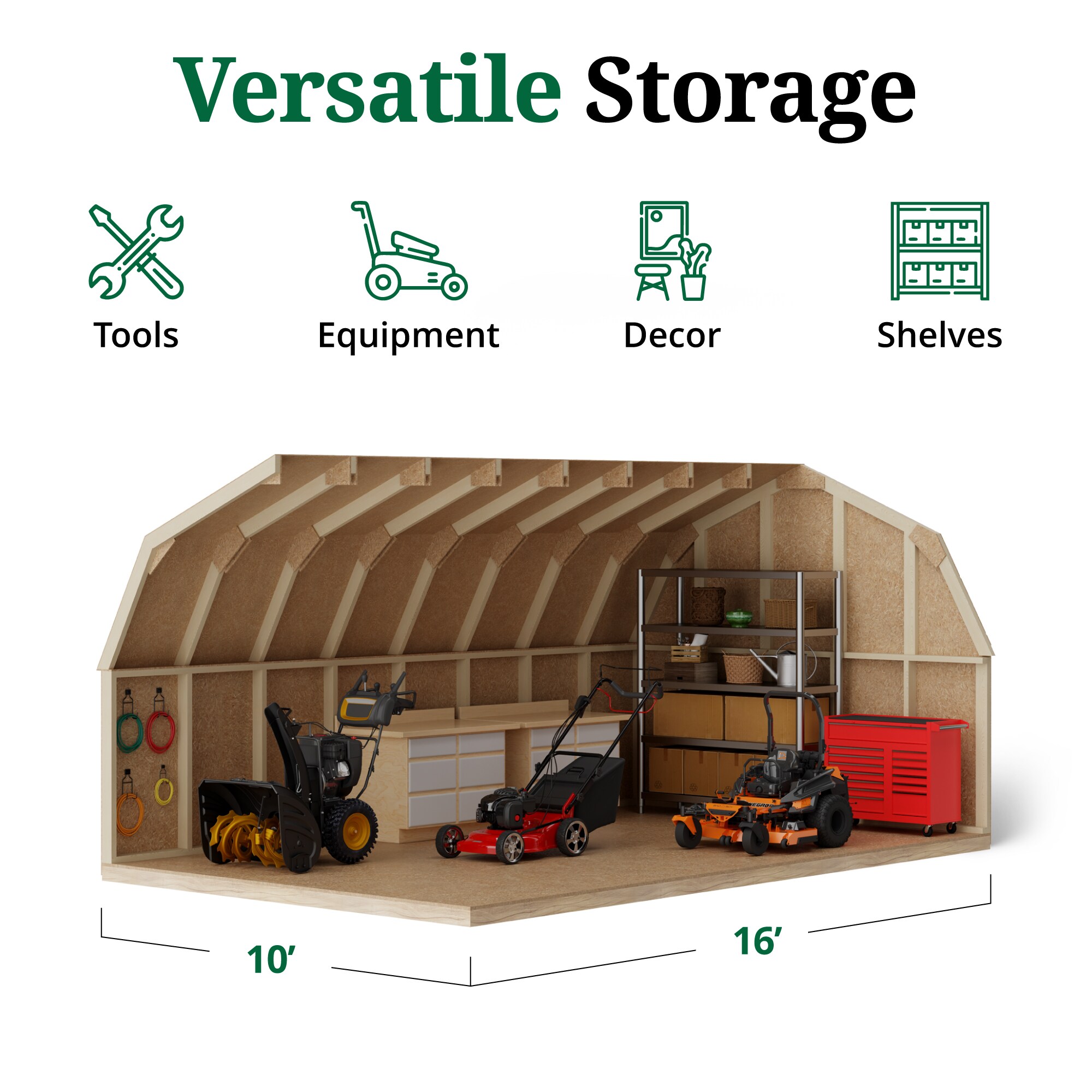 Little Cottage Co 10X16 VGB-4-PC-FK Wood-Storage-Buildings - View #5