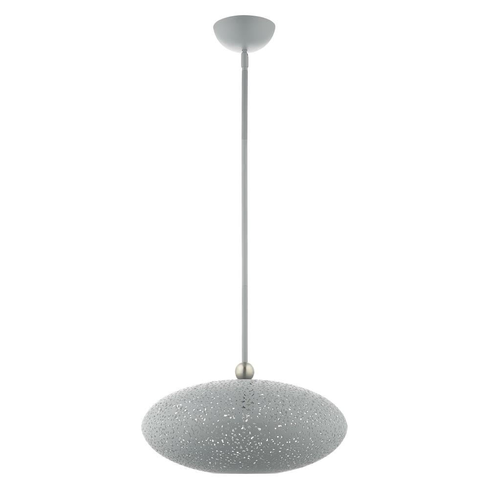 Nordic Gray Brushed Nickel Crystal Mini Pendant Light