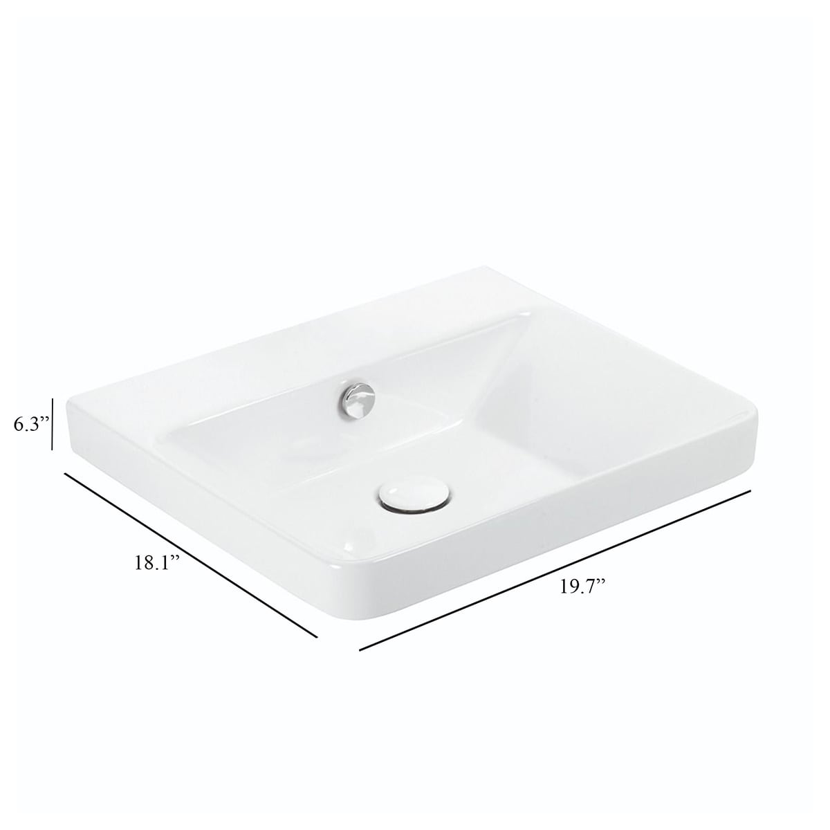 WS Bath Collections LUXURY 50.00 WG Bath-Sink - View #7