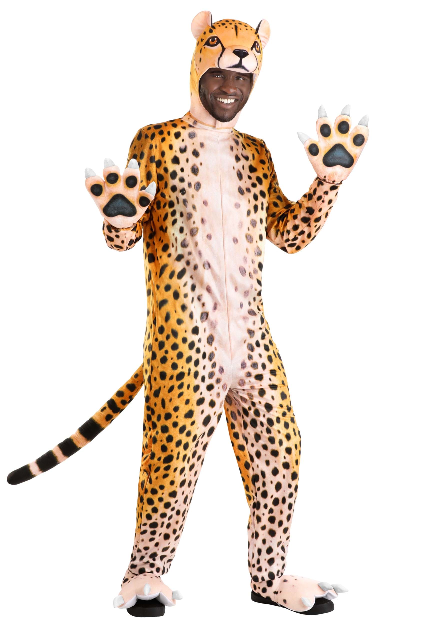 HalloweenCostumes.com FUN6645AD-L FUN Costumes Cheerful Cheetah Adult Costume Animal Costumes Large