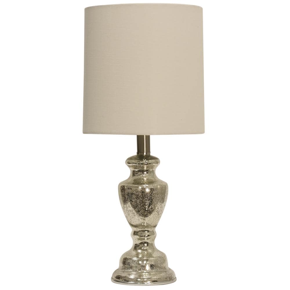 StyleCraft Home Collection 21-in Antique Mercury Silver Table Lamp with ...