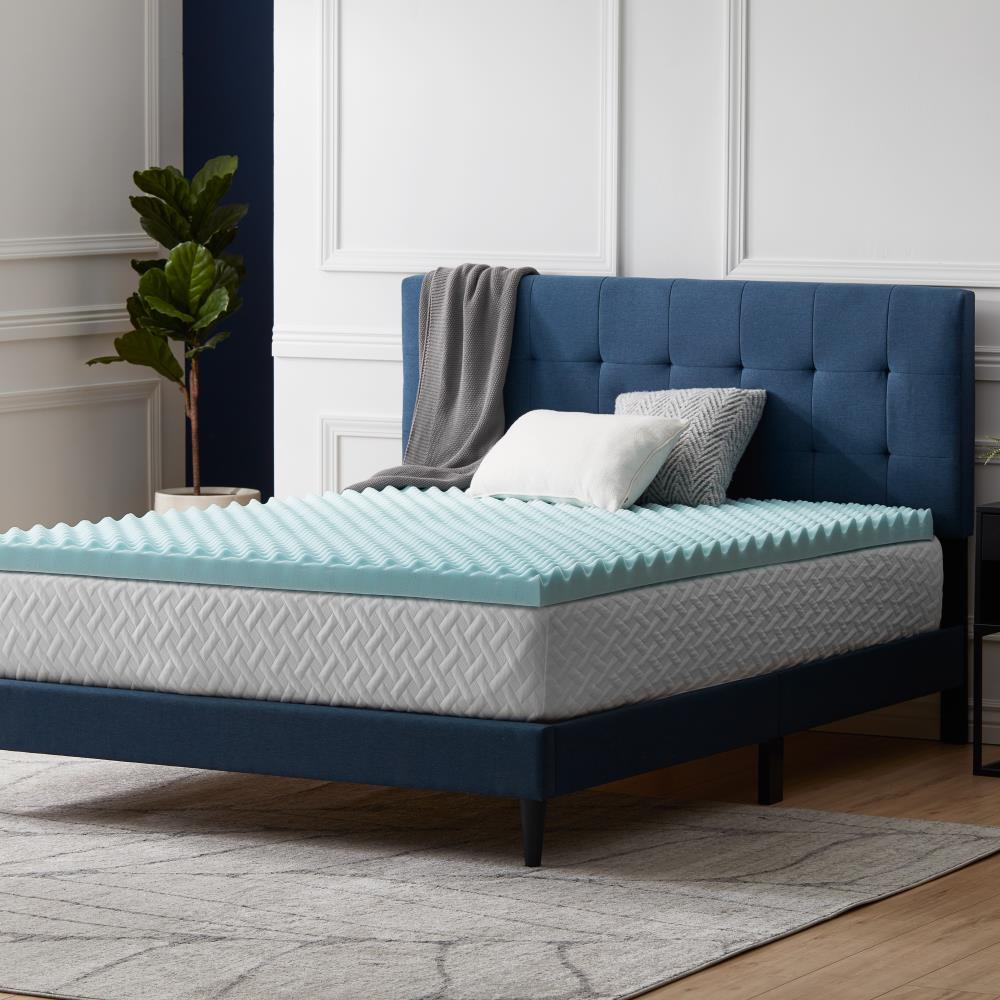 LUCID Comfort Collection Convoluted 3-in D Memory Foam King Mattress ...