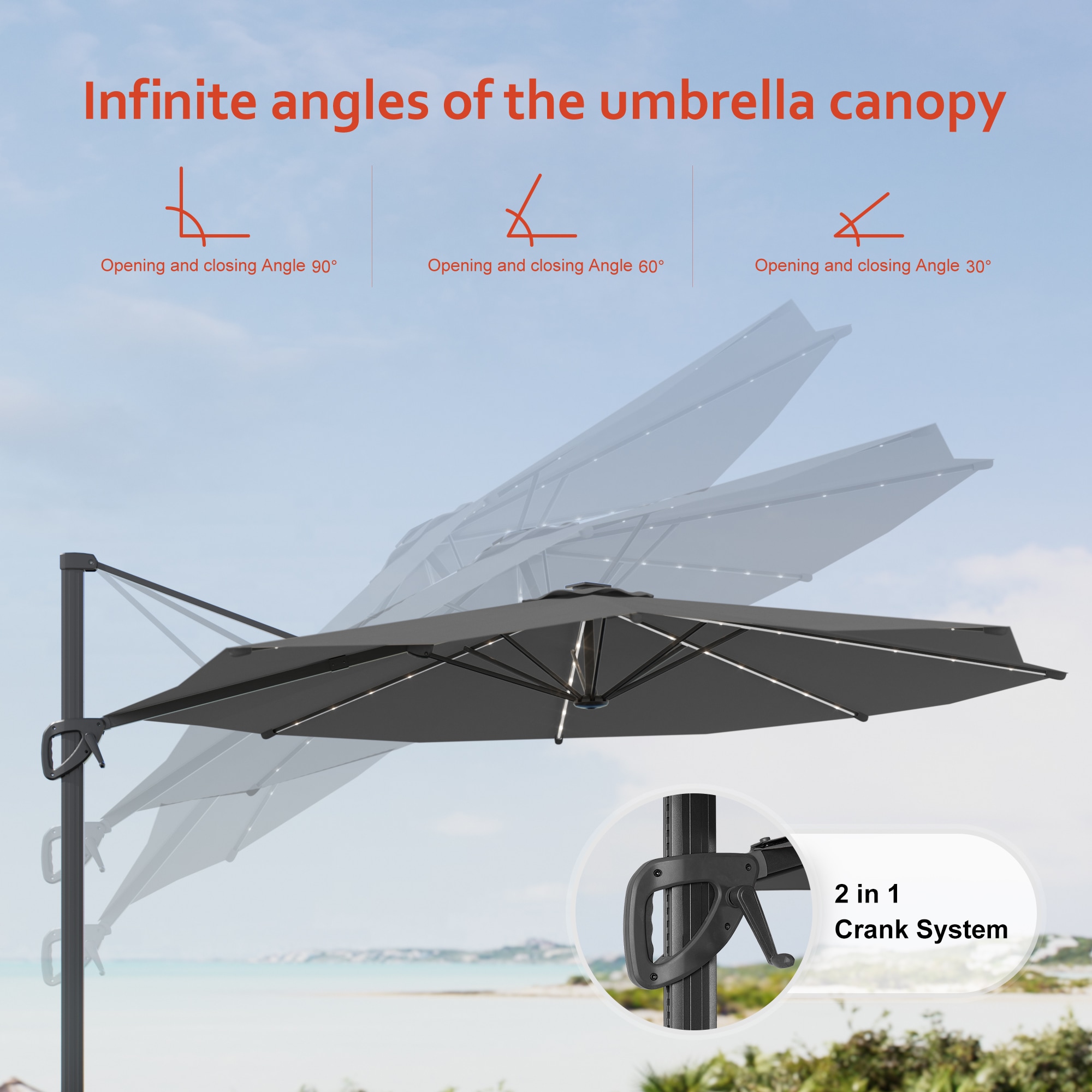ACEGOSES LW-LED-330LY Umbrellas-2 - View #5