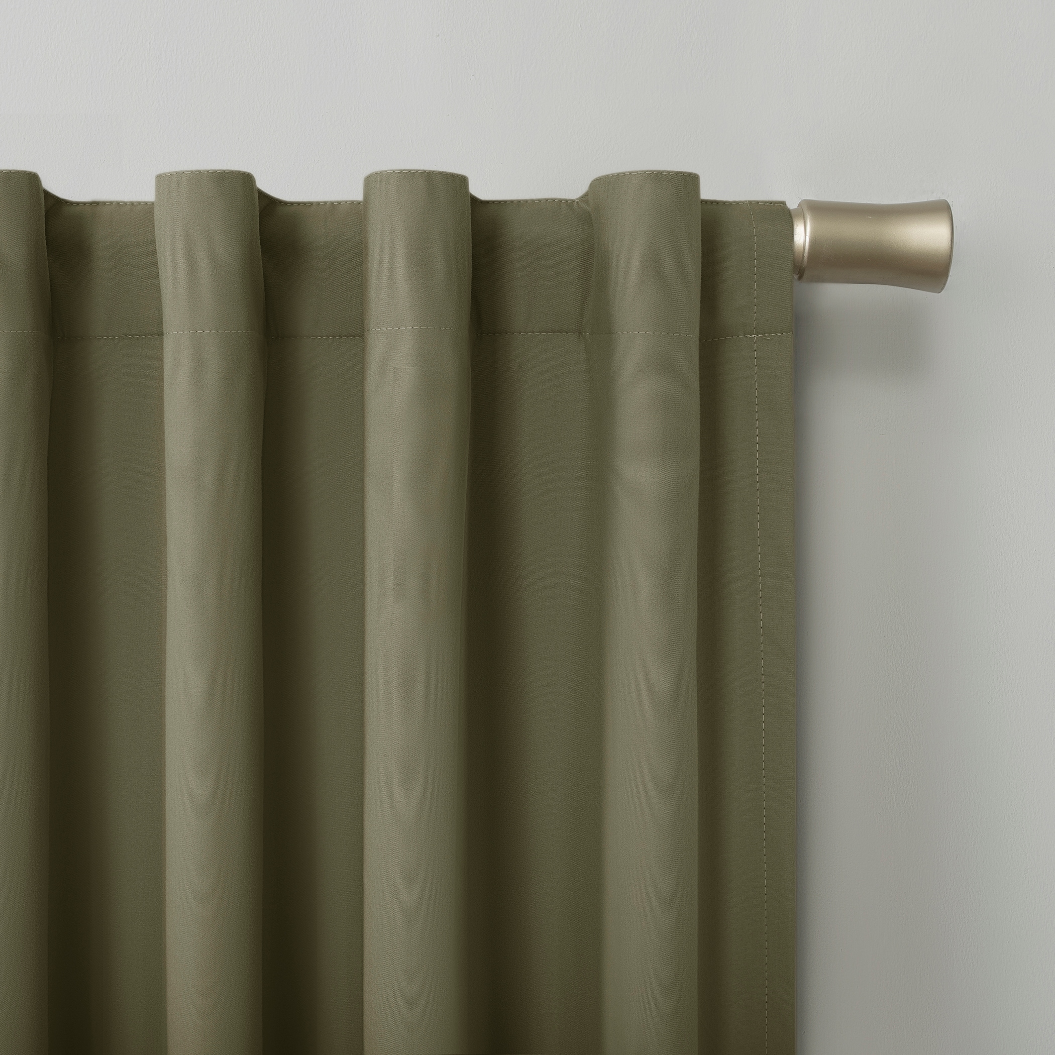 Olive Green Blackout Thermal Back Tab Curtain Panel