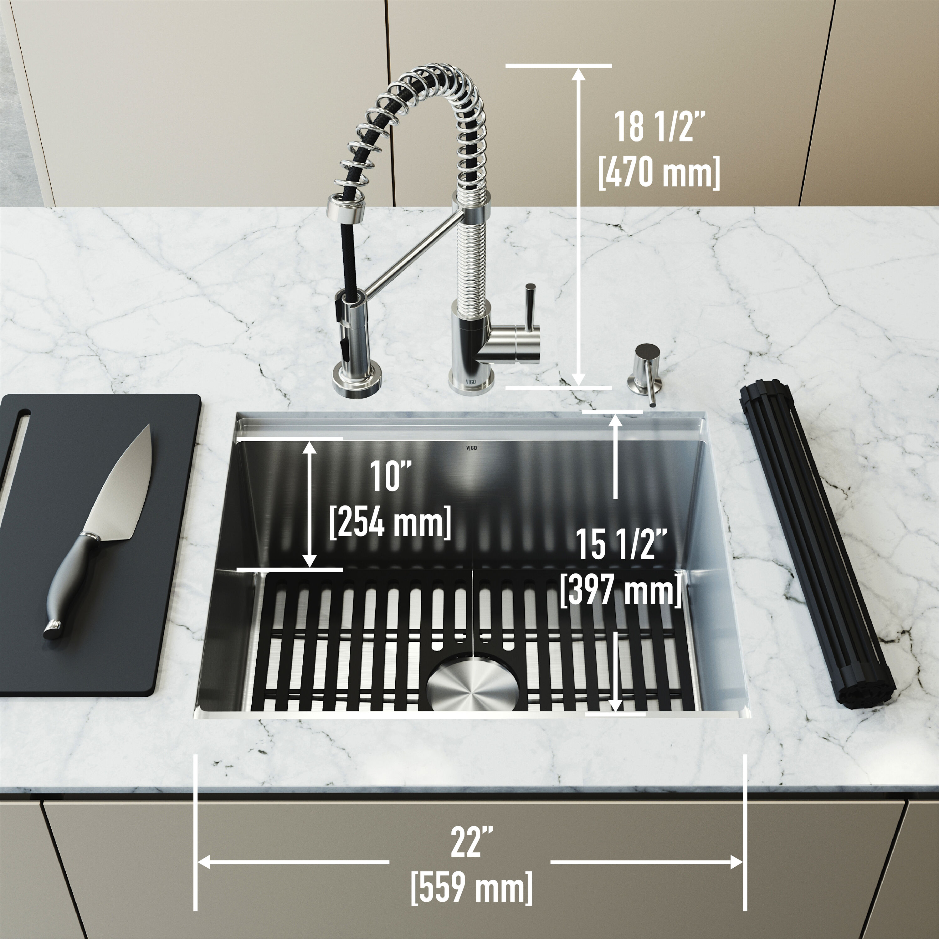 VIGO VG151042 Kitchen-Sinks - View #4