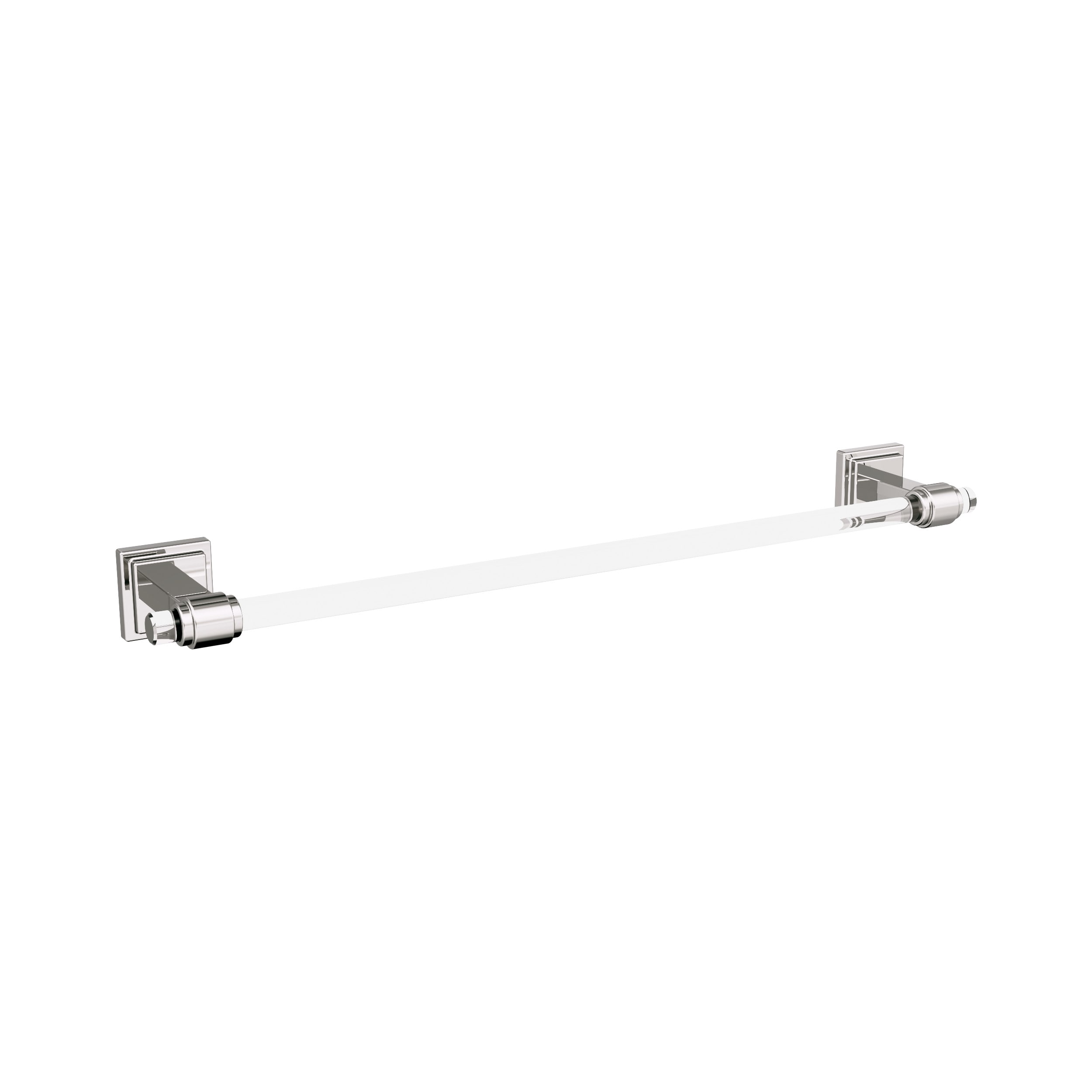 Amerock BH36063CPN Glacio 18-in Clear/Polished Nickel Wall mount Single Towel Bar