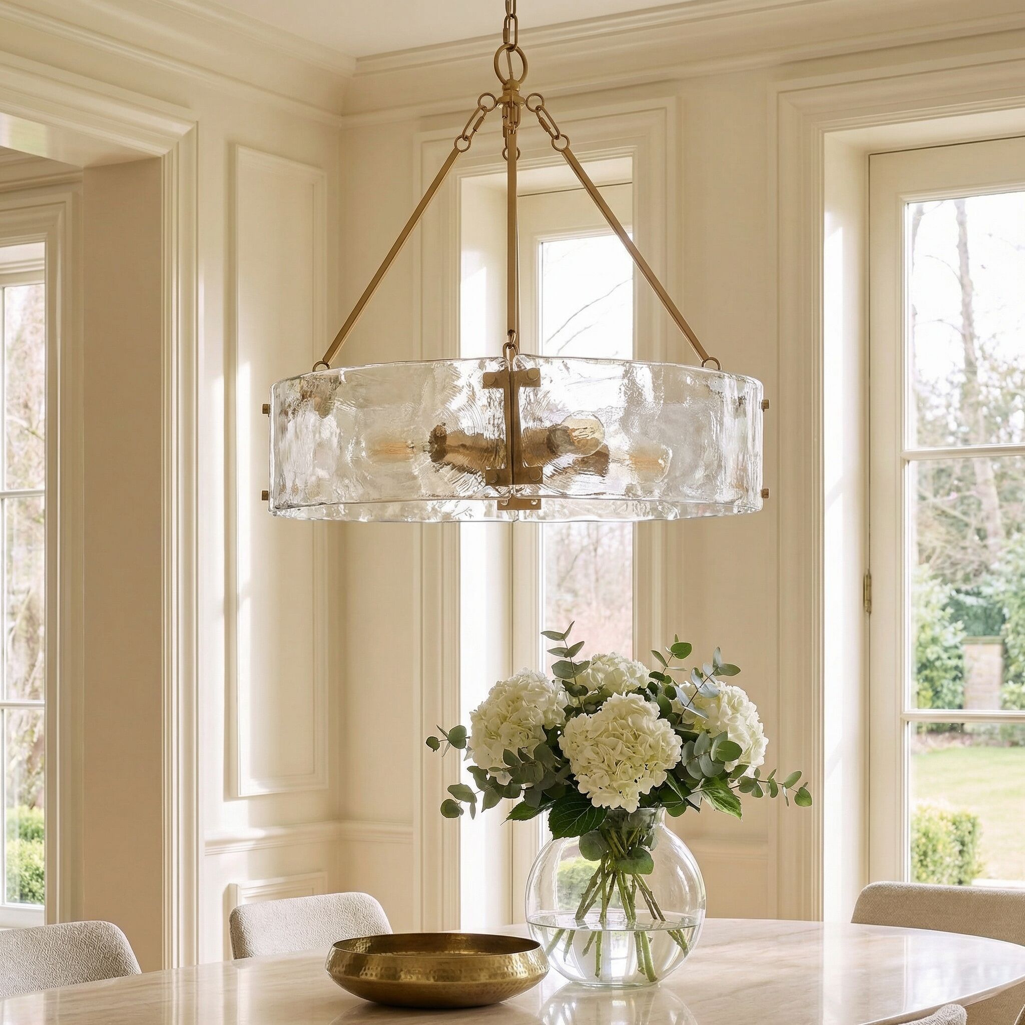 ZEVNI Zulema 4-Light Satin Gold Modern/Contemporary Led Cage